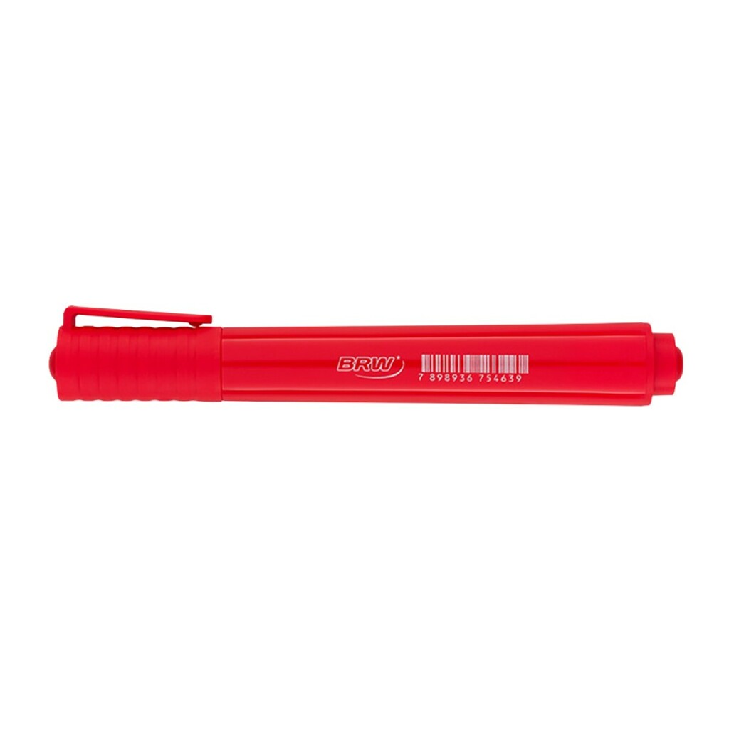 Caneta Marcador Permanente 5,0mm Caixa com 12 Unidades Vermelho - BRW - CA4003