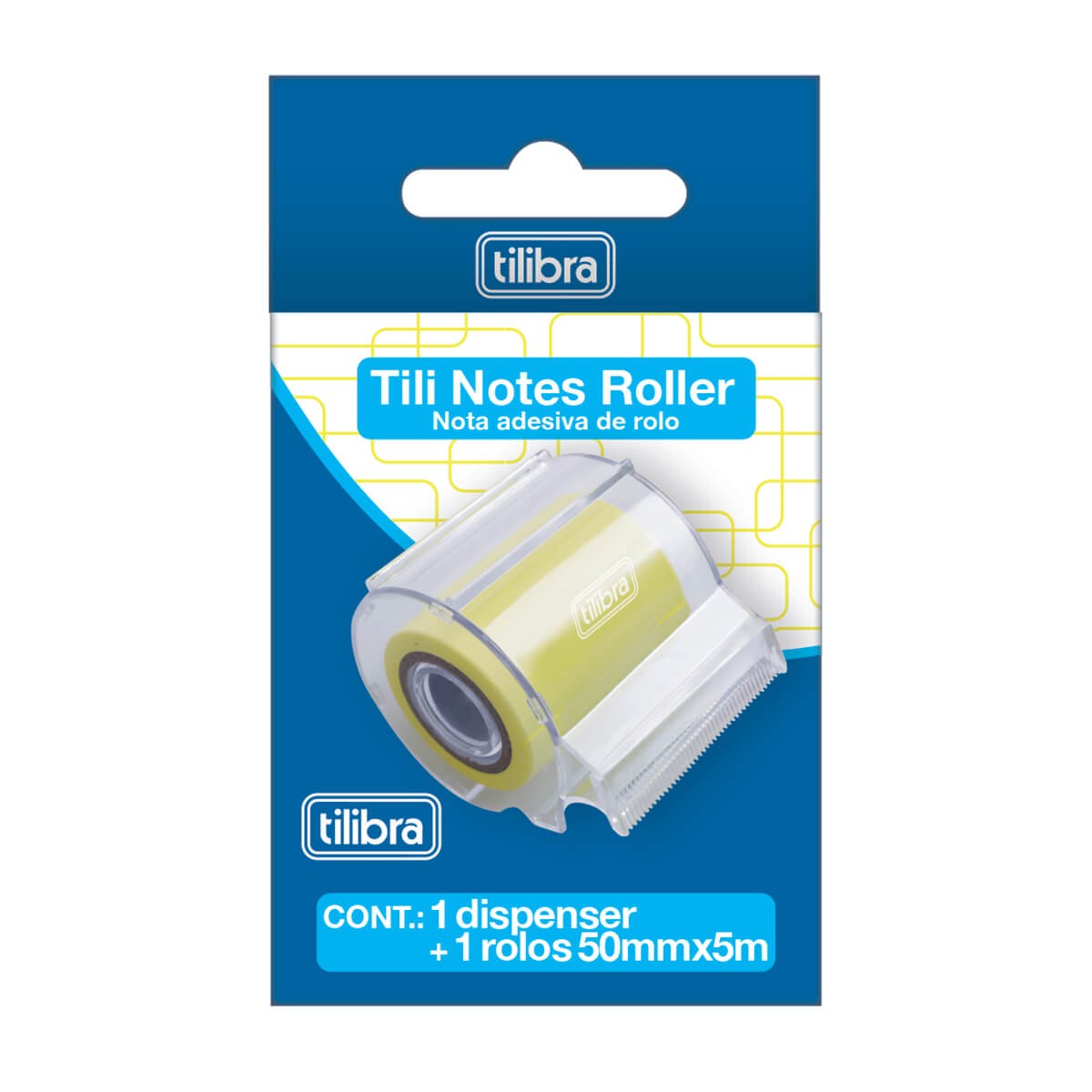 Bloco Adesivo Tilibra Roller Tili Notes 1 Rolo 50mmx5m Amarelo