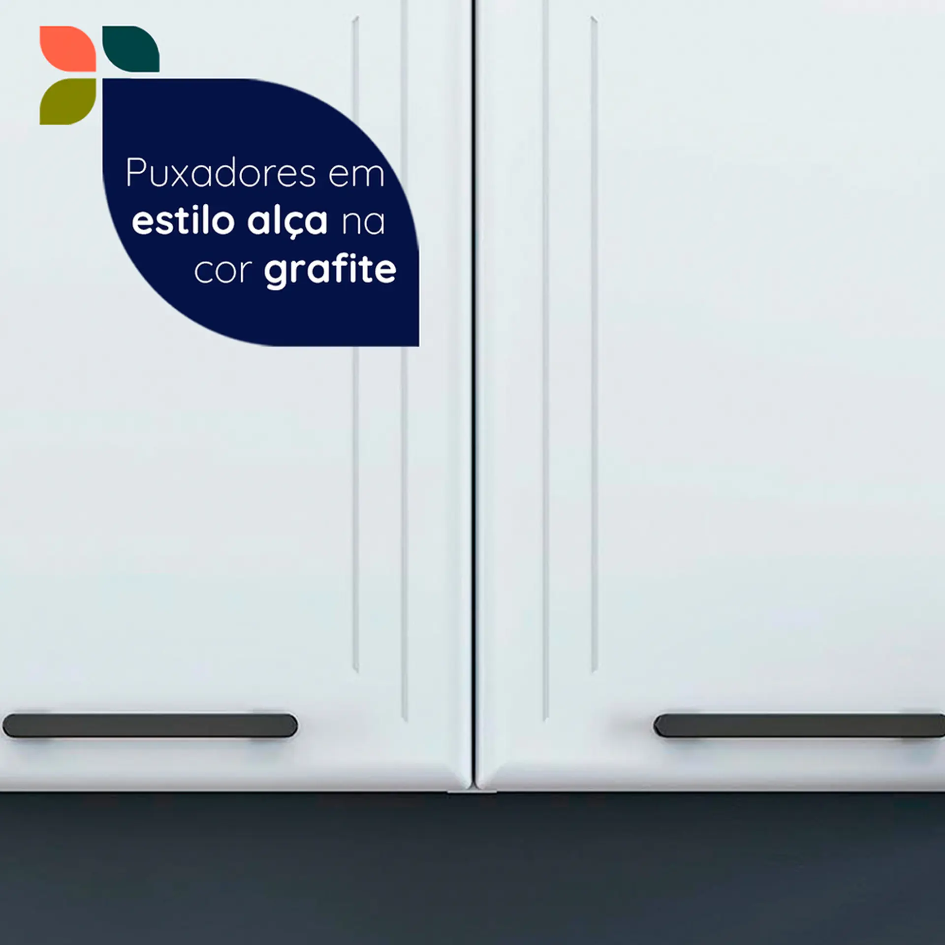 Armário Aéreo 120cm 3 Portas Aço Liz Telasul - Branco