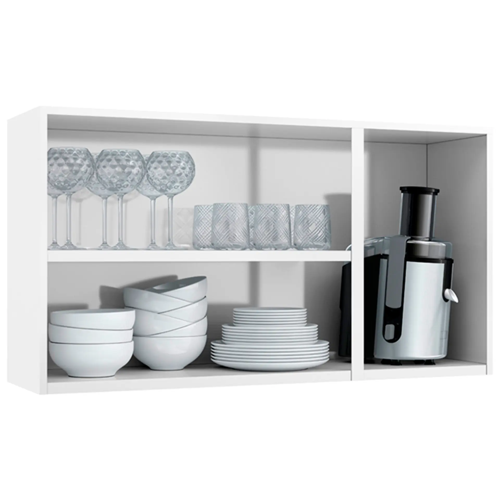 Armário Aéreo 120cm 3 Portas Aço Liz Telasul - Branco