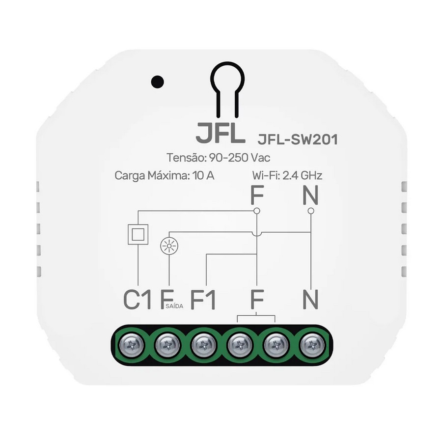 Módulo Automação Inteligente Wi-Fi Smart 1 Canal 10A JFL SW201