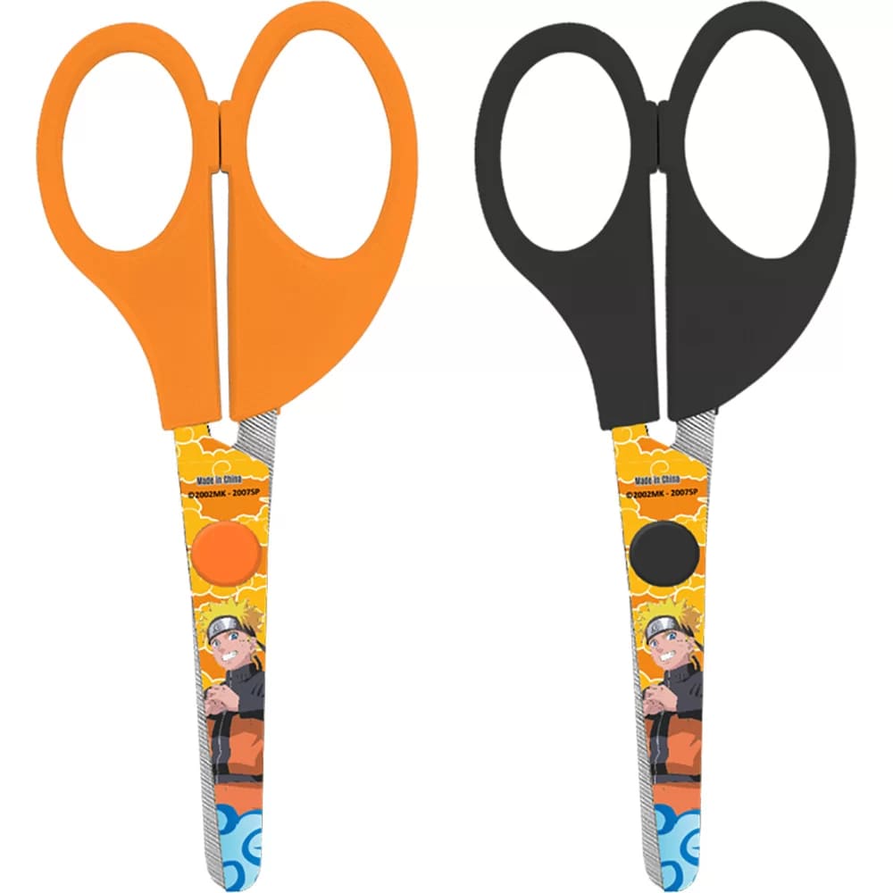 Tesoura Escolar TRIS Naruto sem Ponta 13cm Cores Sortido