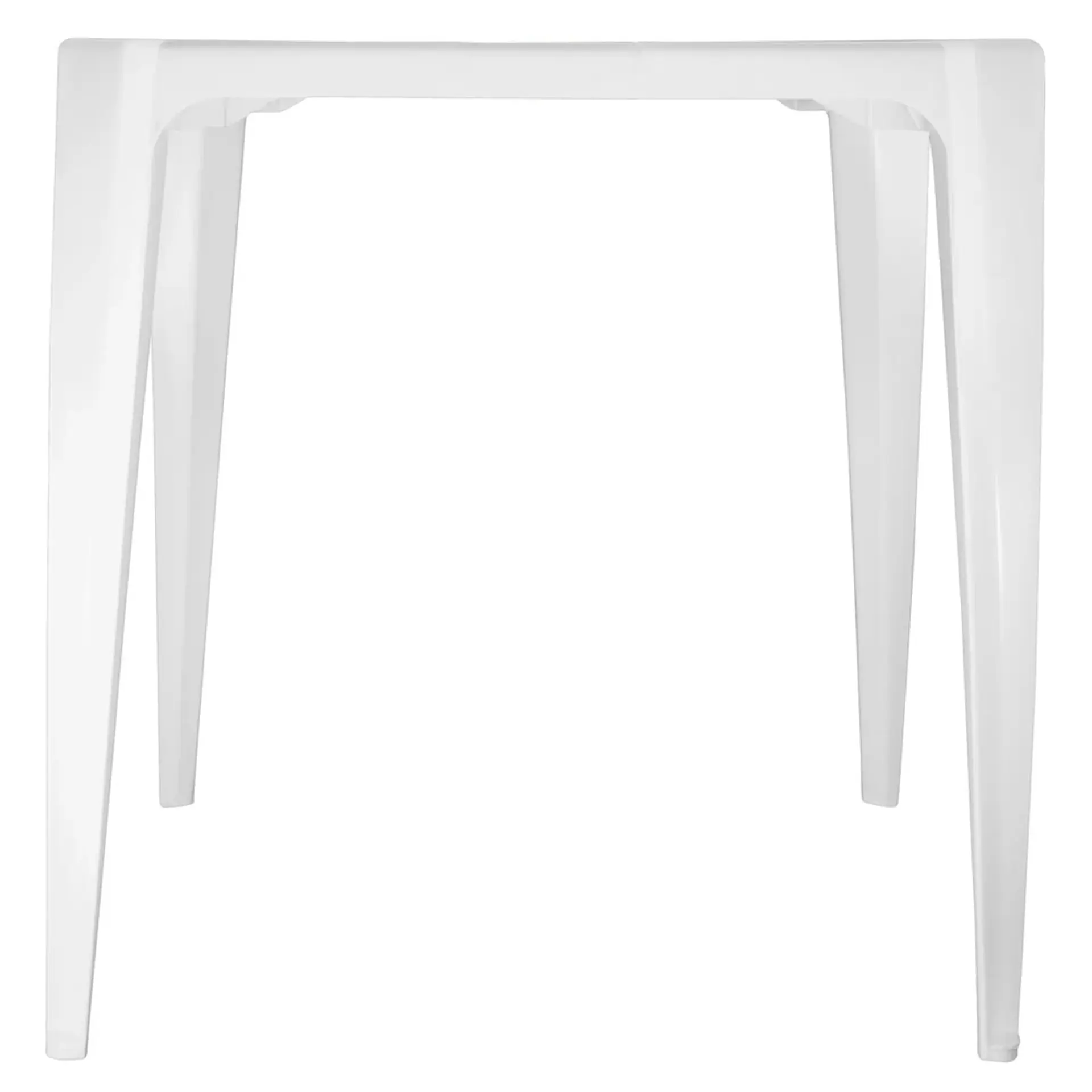 Mesa Quadrada de Plástico Mor Suporta até 30kg - Branco