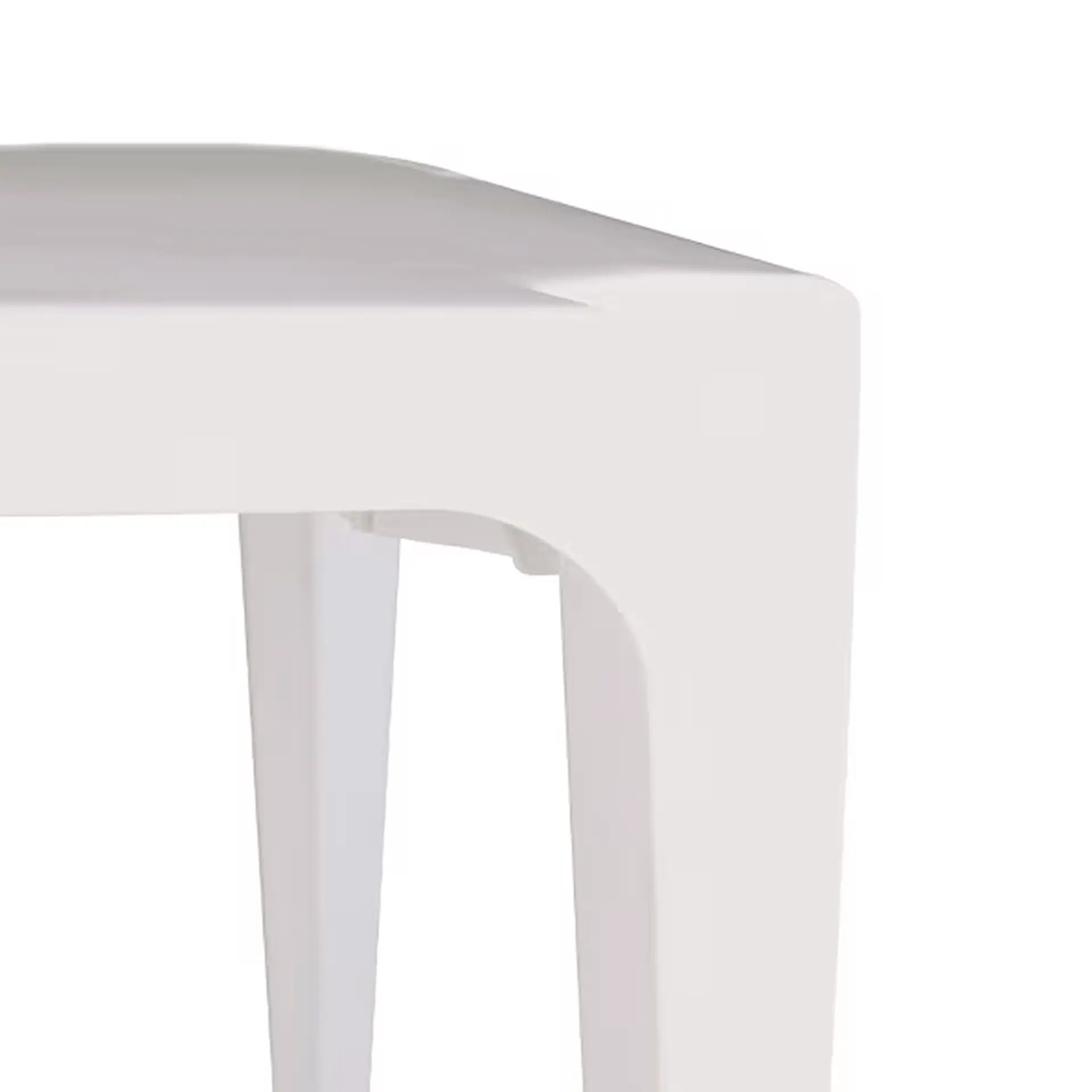 Mesa Quadrada de Plástico Mor Suporta até 30kg - Branco