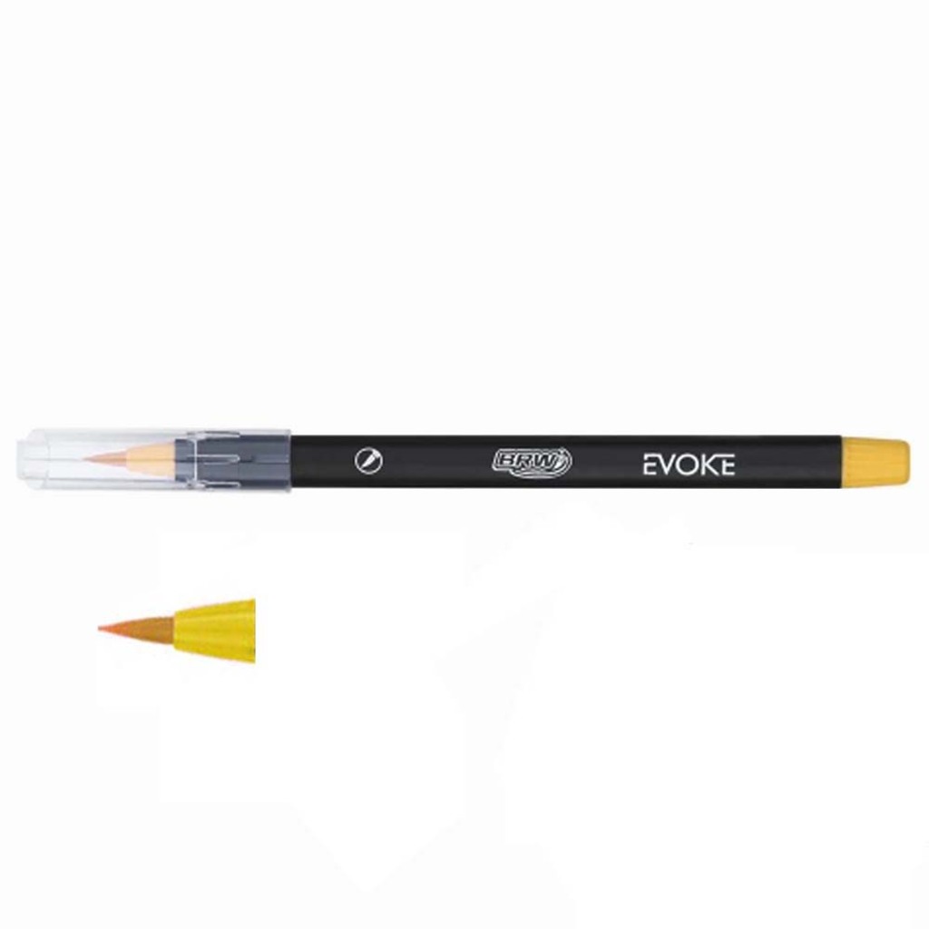Caneta Marcador Artístico Brush Pen Amarelo Mel Unitário - BRW - BP0001