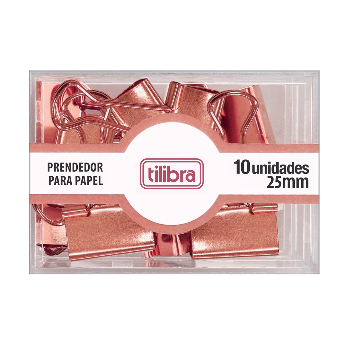 Prendedor de Papel Tilibra Ouro/Rose 25mm
