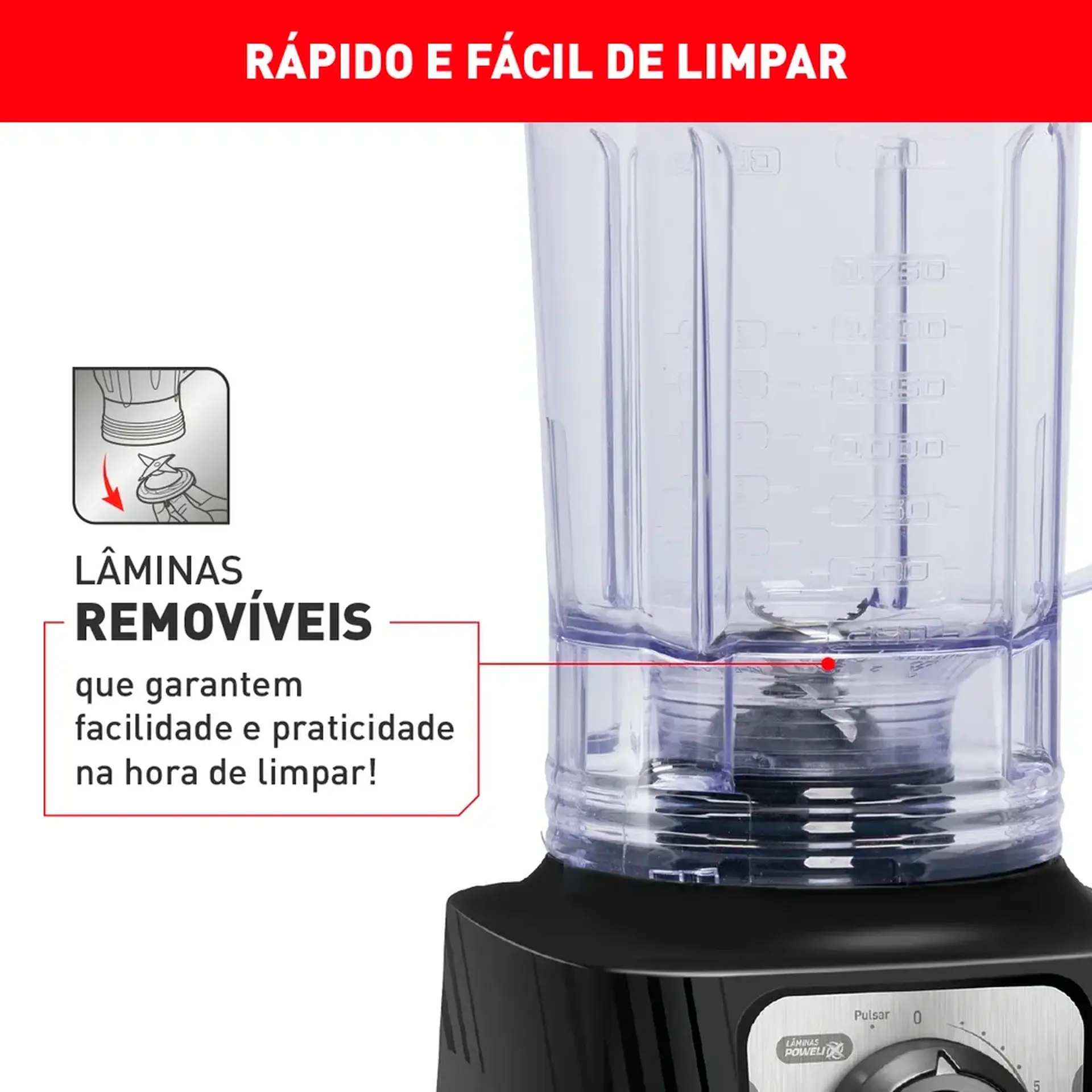Liquidificador Arno Power Max 3,1L 1200W 15 Velocidades LN78 - Preto - 220 Volts