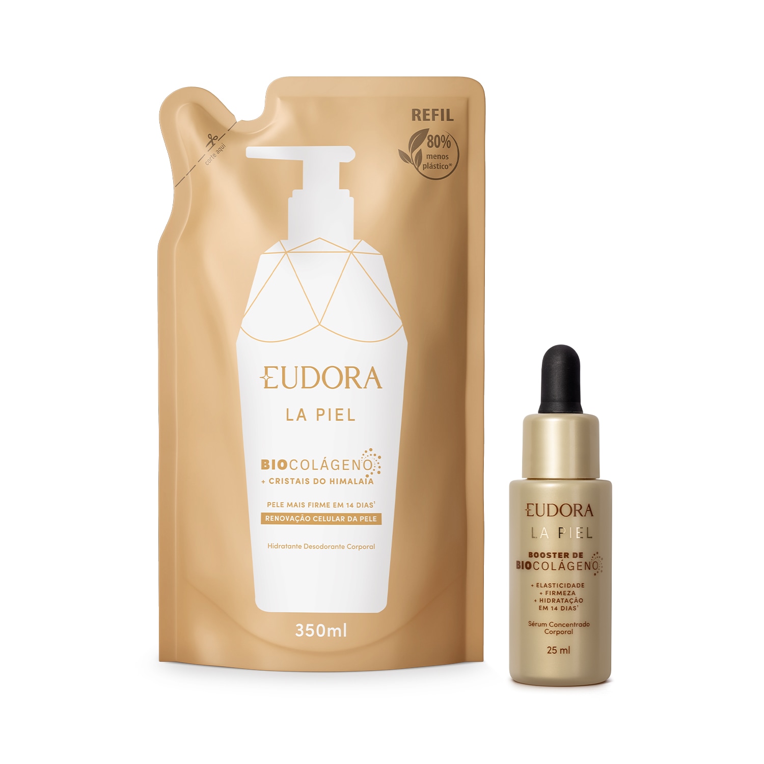 Combo La Piel: Sérum Concentrado Corporal 25ml + Refil Hidratante Corporal 350ml