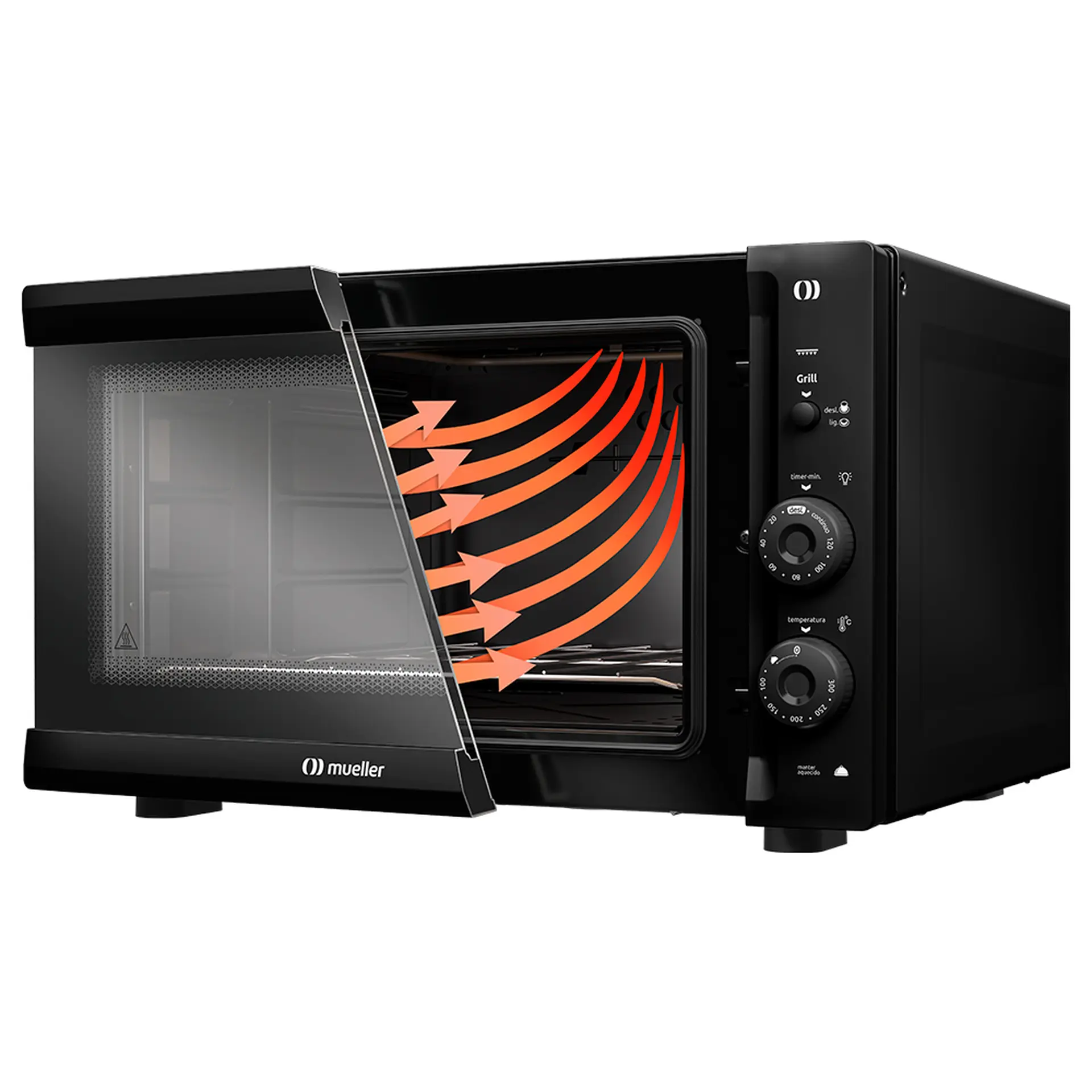 Forno Elétrico de Bancada Mueller 50L Gril MFB50F - Preto - 110 Volts