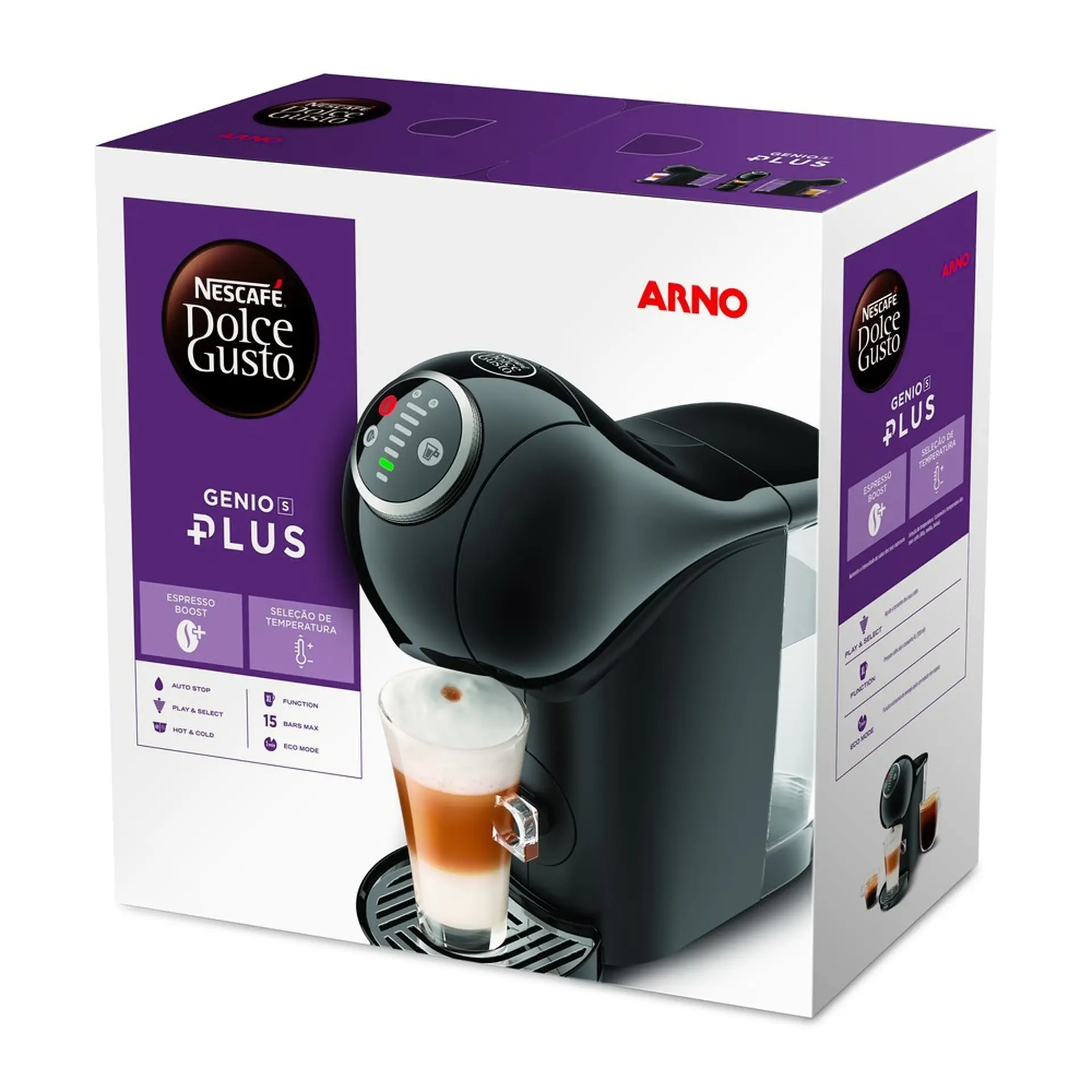 Cafeteira Expresso Arno Dolce Gusto Genio S Basic 30 Tipos de Bebidas - Preto - 110 Volts