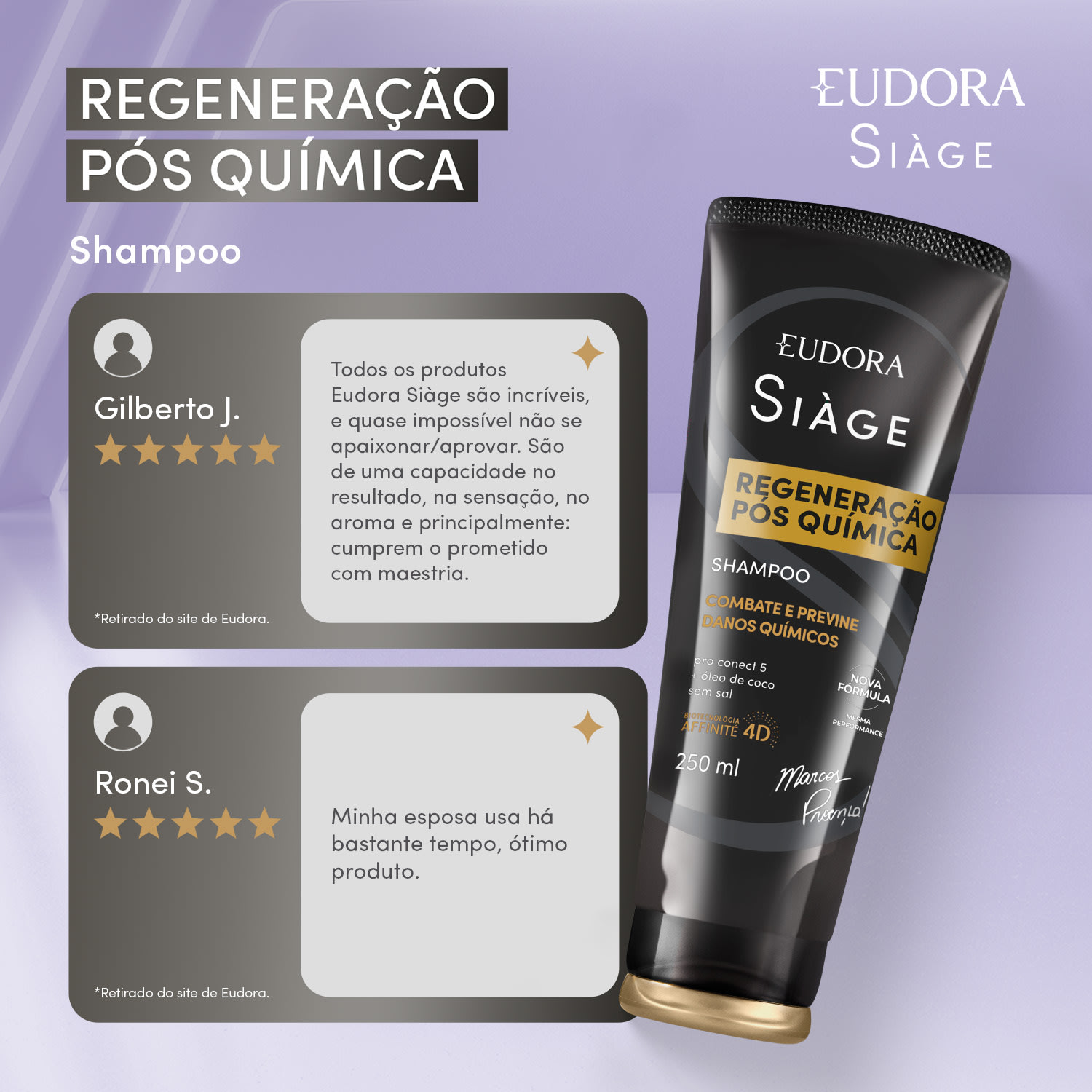 Shampoo Siàge Expert Regeneração Pós Química 250ml