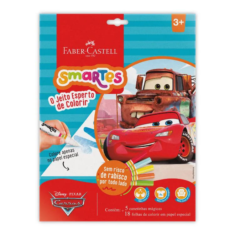 Kit de Colorir Faber-Castell Smartes Carros