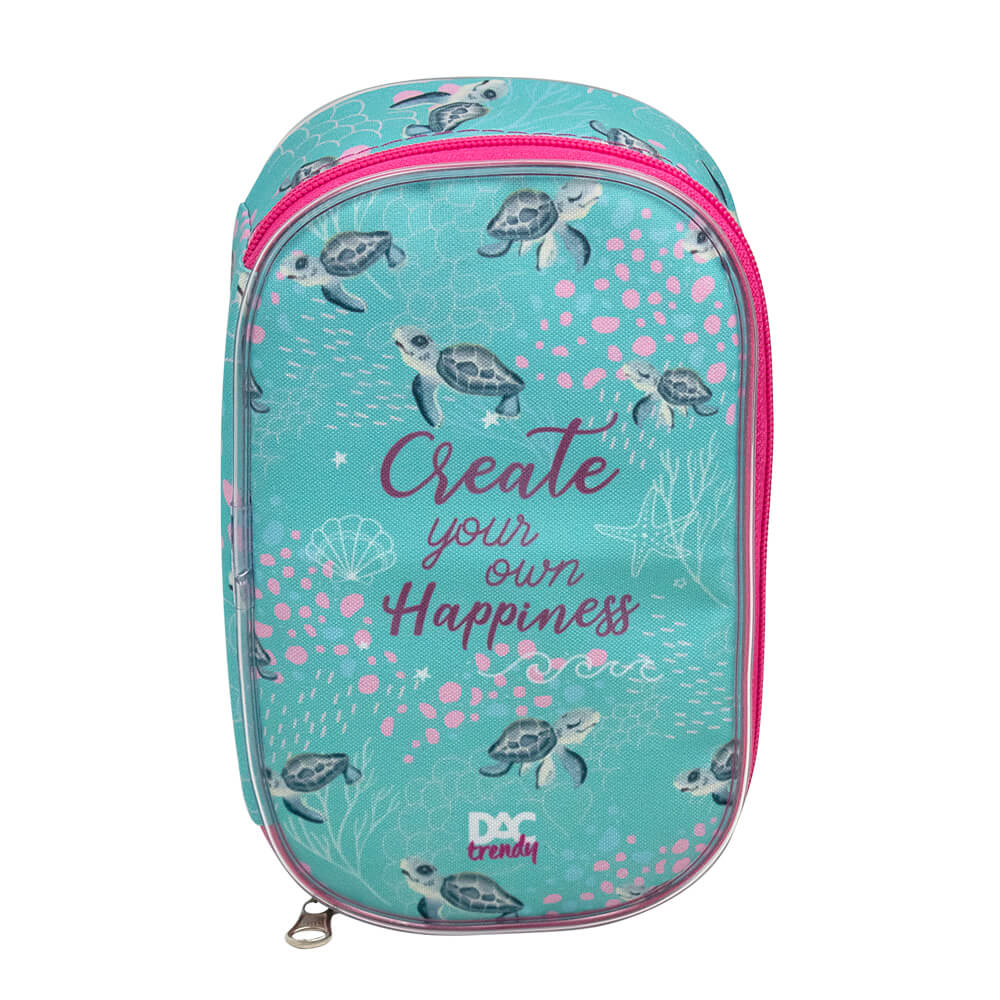 Estojo Escolar DAC Bau Trendy Tartaruga
