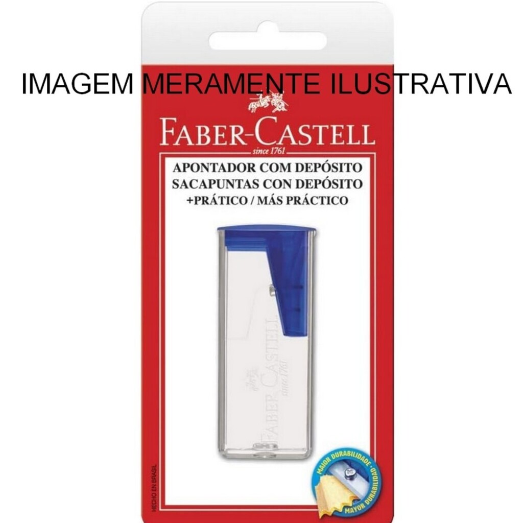 Apontador com Depósito Retangular Unitário Rosa - Faber-Castell - SM/060124ZF