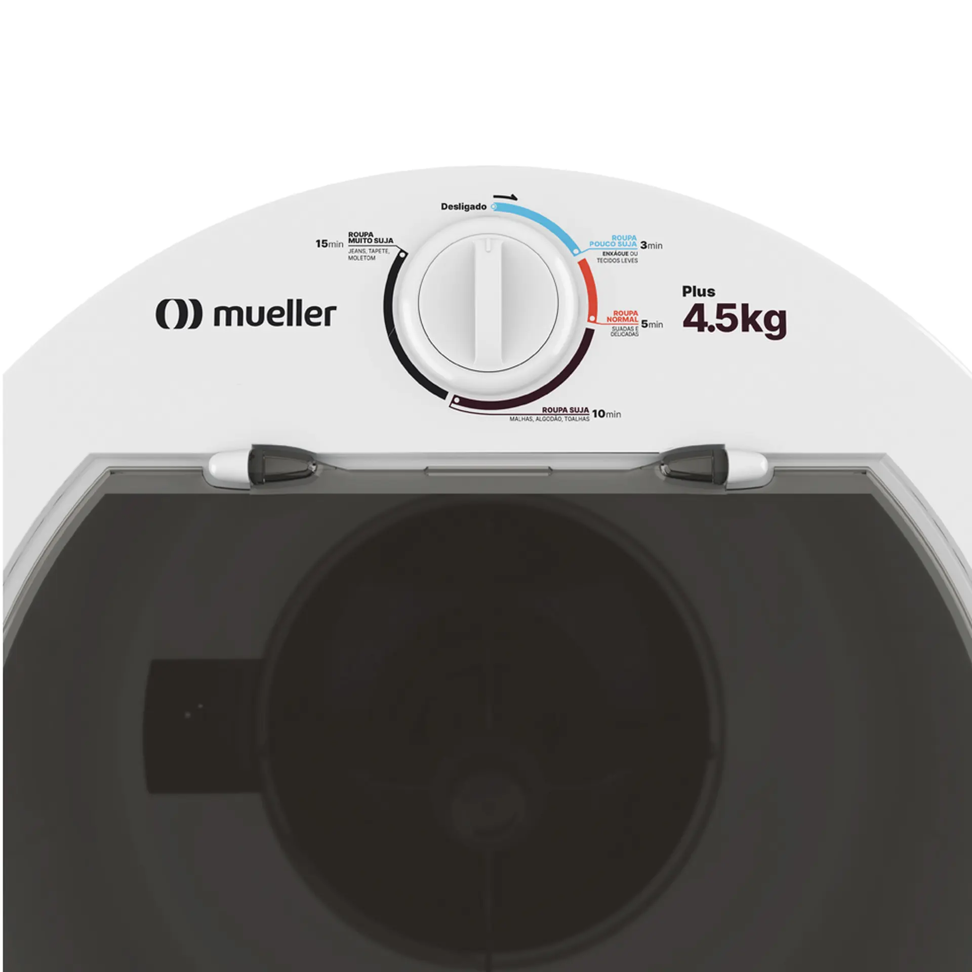 Tanquinho Mueller Plus 4,5kg Semiautomático Lavagem Rápida - Branco - 110 Volts