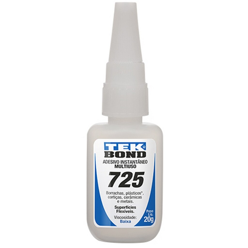 Cola Instantânea Baixa Viscosidade 20 Gramas Nº 725 Tekbond Multiuso - Unitário - 69957326671