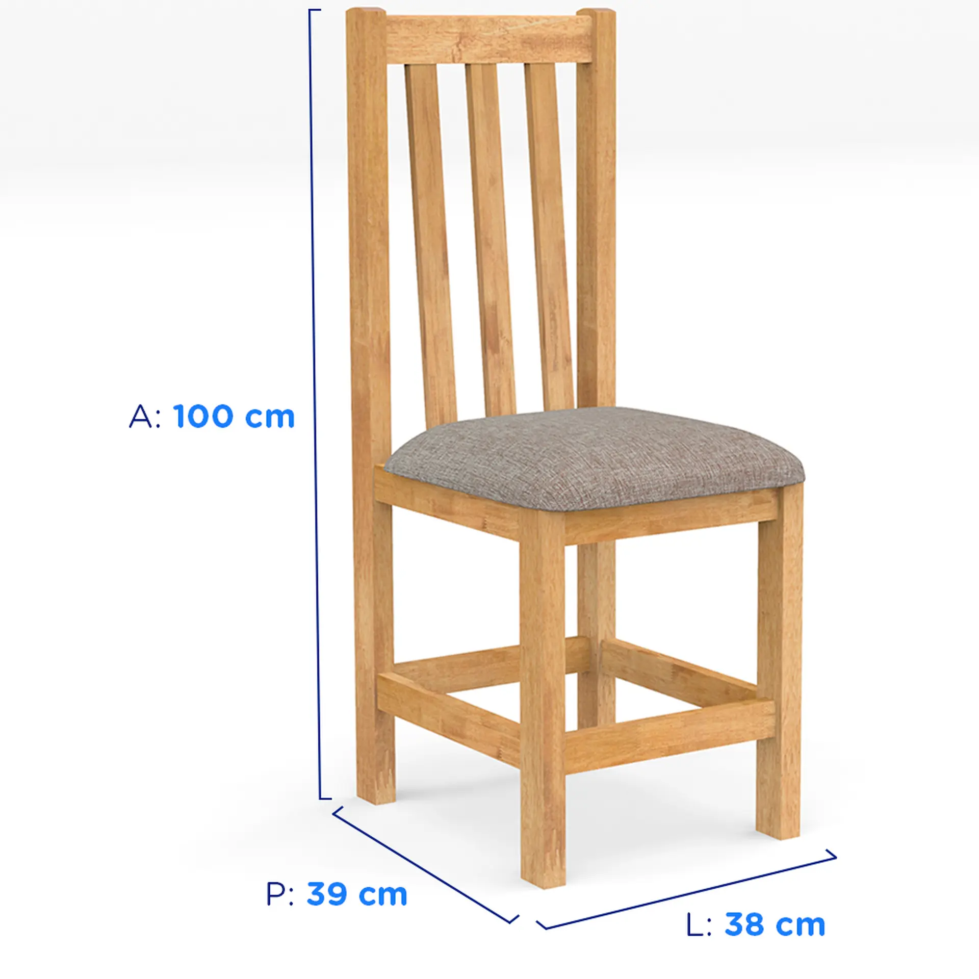 Conjunto de Mesa 4 Cadeiras 100% Madeira Maciça Itália Meneghetti - Mel/Cacau