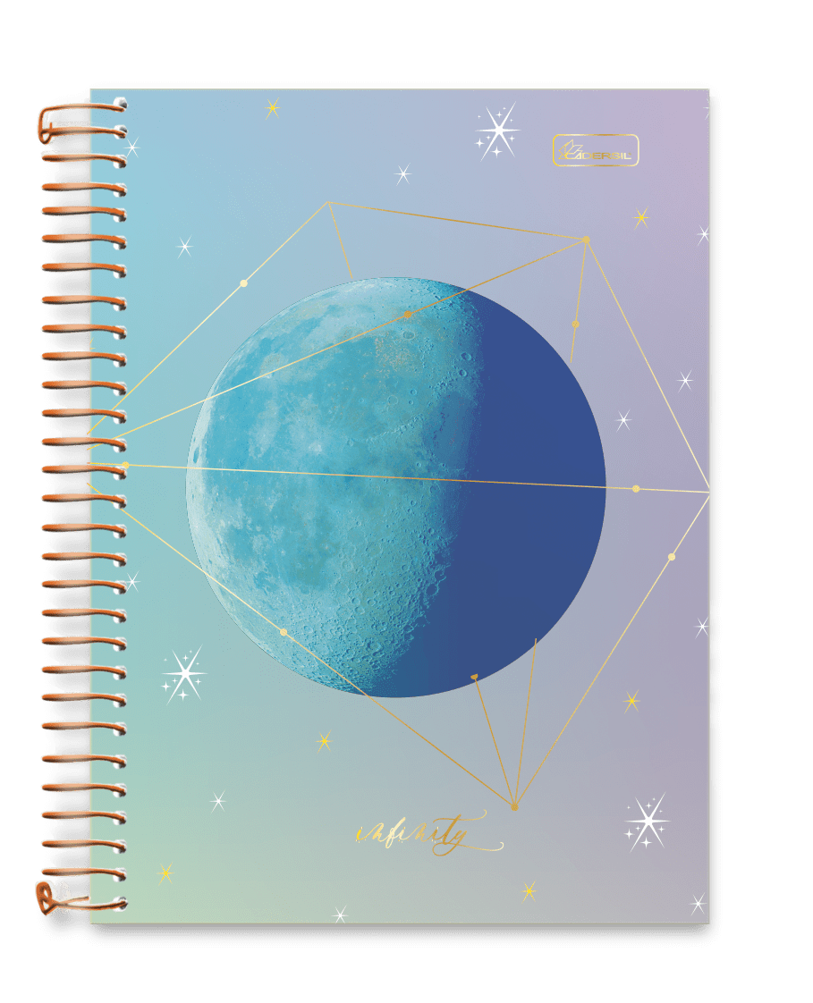Caderno Universitário Cadersil Infinity Médio 240 Folhas Colegial 15 Matérias Sortido