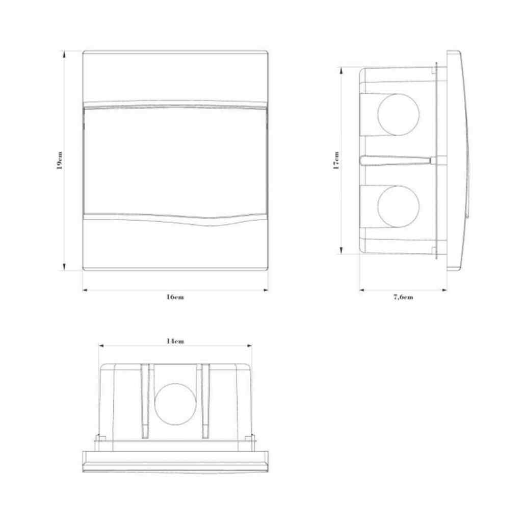Quadro de Distribuição Embutir 5 Din Branco Tramontina - 56300/051