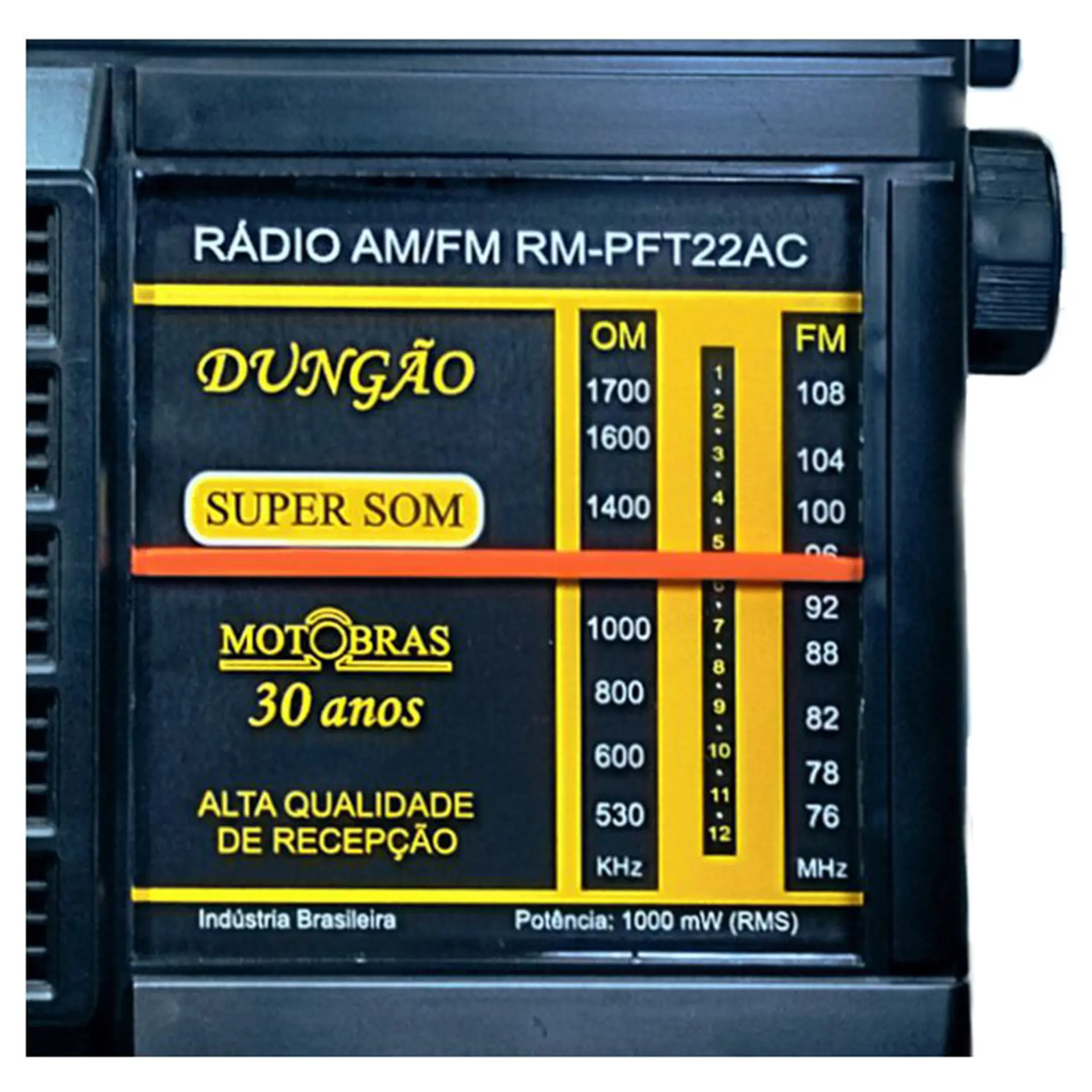Rádio Portátil Motobrás RM-PFT22AC 2 Faixas AM/FM 1W