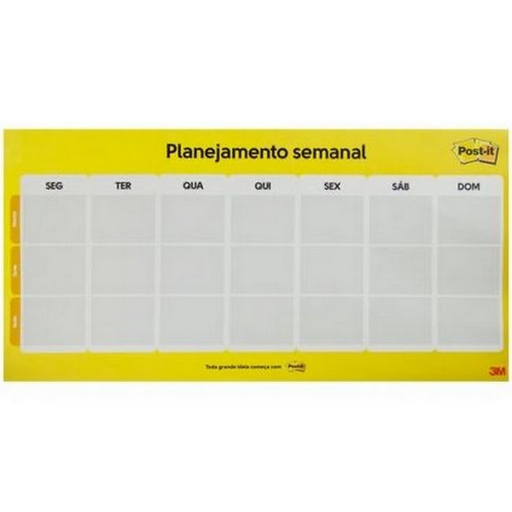 Planner Semanal Com 2 Blocos Post-it - 3M - HB004605661