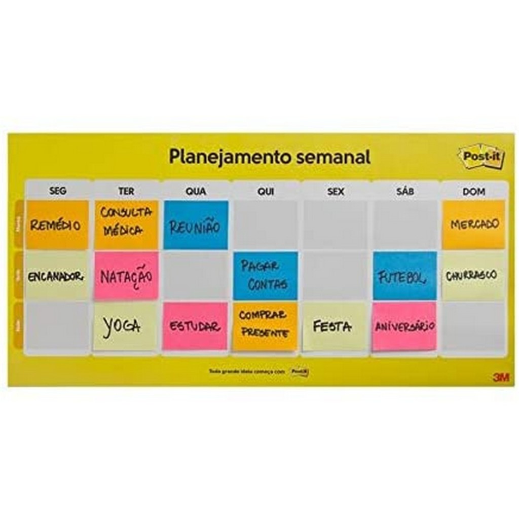Planner Semanal Com 2 Blocos Post-it - 3M - HB004605661