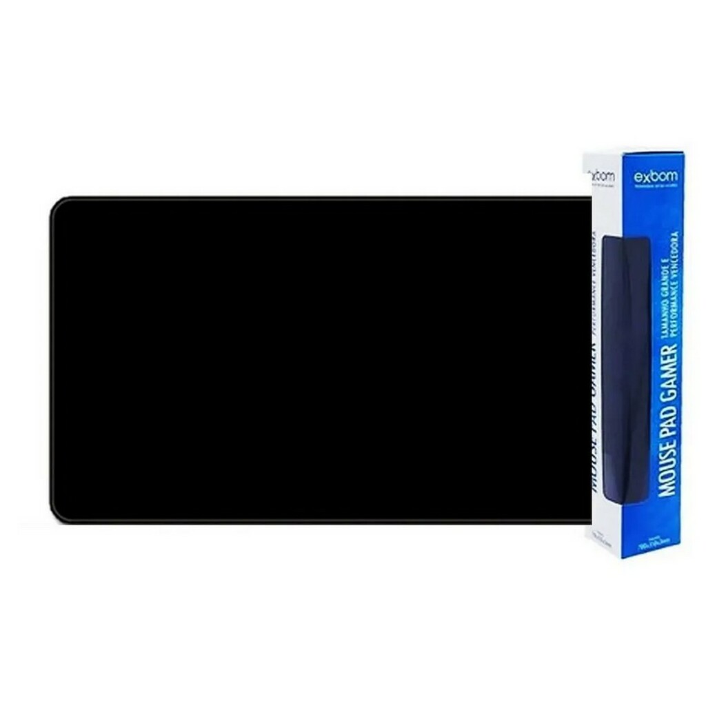 Mouse Pad Gamer Antiderrapante Preto 700x350x3mm MP-7035C25 Exbom - 3113 - Vendido Unitário