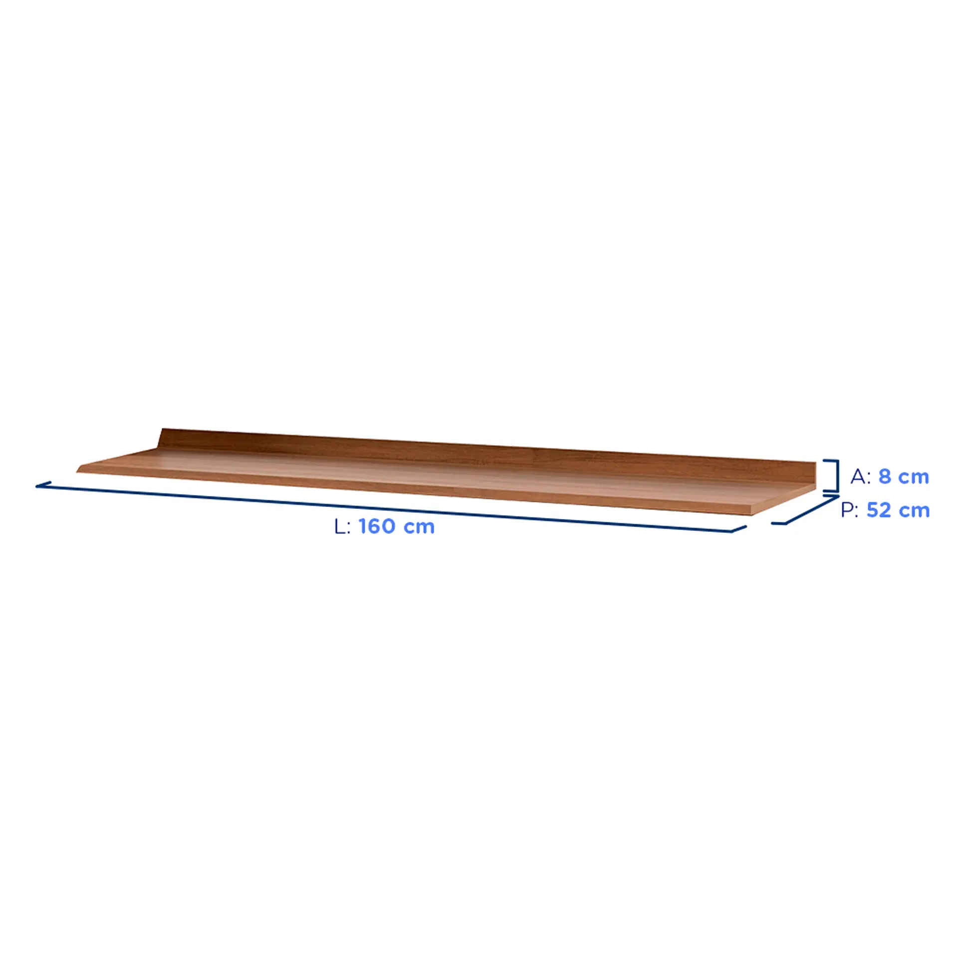 Tampo para Balcão em MDP 160cm Caiena Telasul - Mel