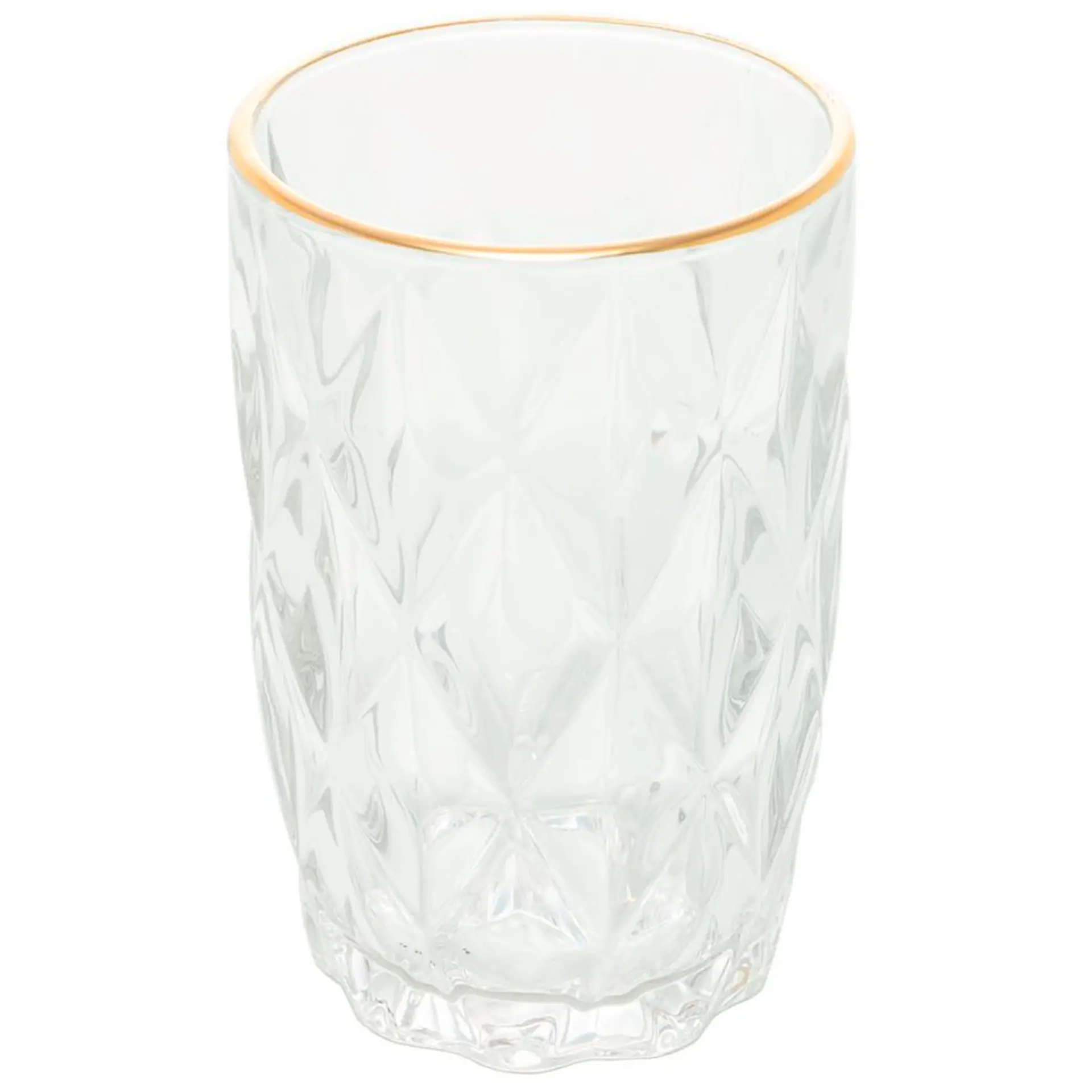 Conjunto de Copos de Vidro com Fio Dourado 350mL 6 Peças Diamond Lyor