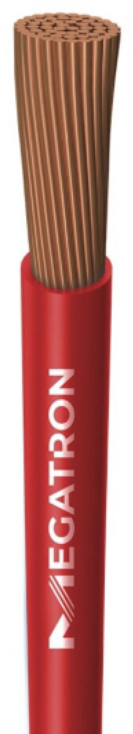 Cabo de Energia Flexível 750V 6mm Vermelho Megatron 7842 Rolo 100m