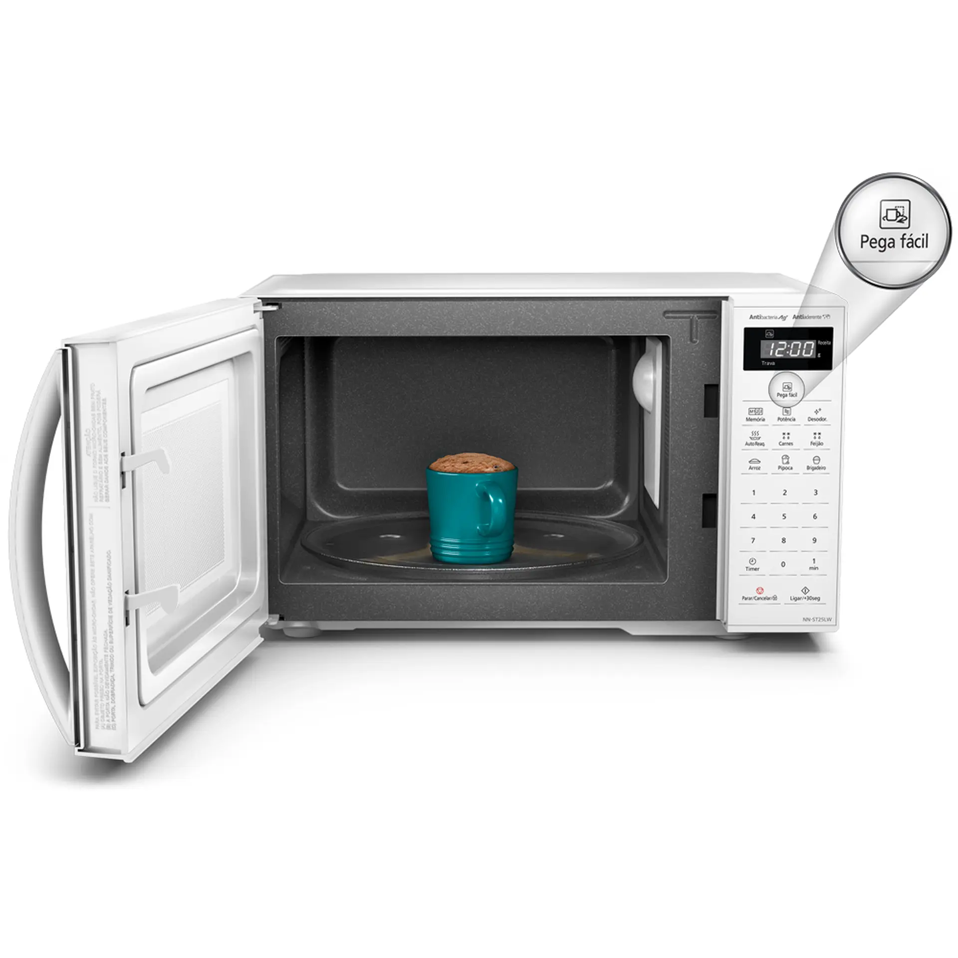 Micro-ondas de Bancada Panasonic 21L 700W com Desodorizador NN-ST25L - Branco - 220 Volts
