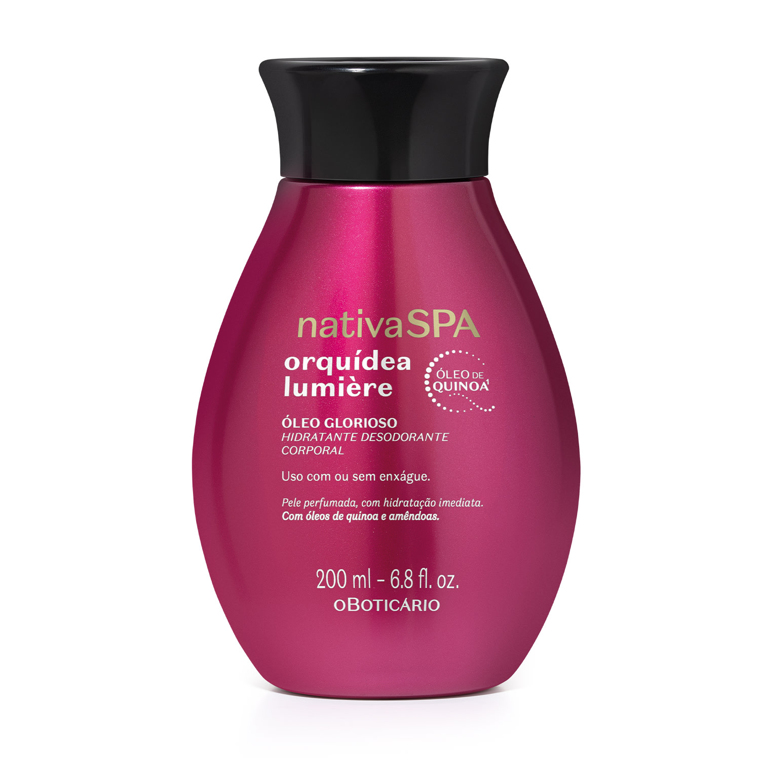 Óleo Glorioso Hidratante Desodorante Corporal Nativa SPA Orquídea Lumière 200ml