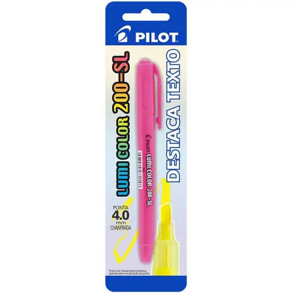 Caneta Marca Texto Rosa Lumi Color 200-SL Unitário - Pilot - 1482002SM024RO