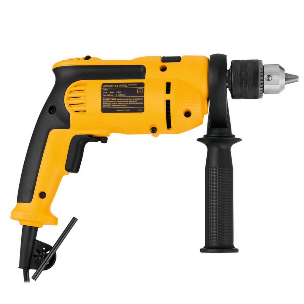 Furadeira de Impacto 710W 1/2" 13mm com Reverso 220 Volts Dewalt - DWD502B2