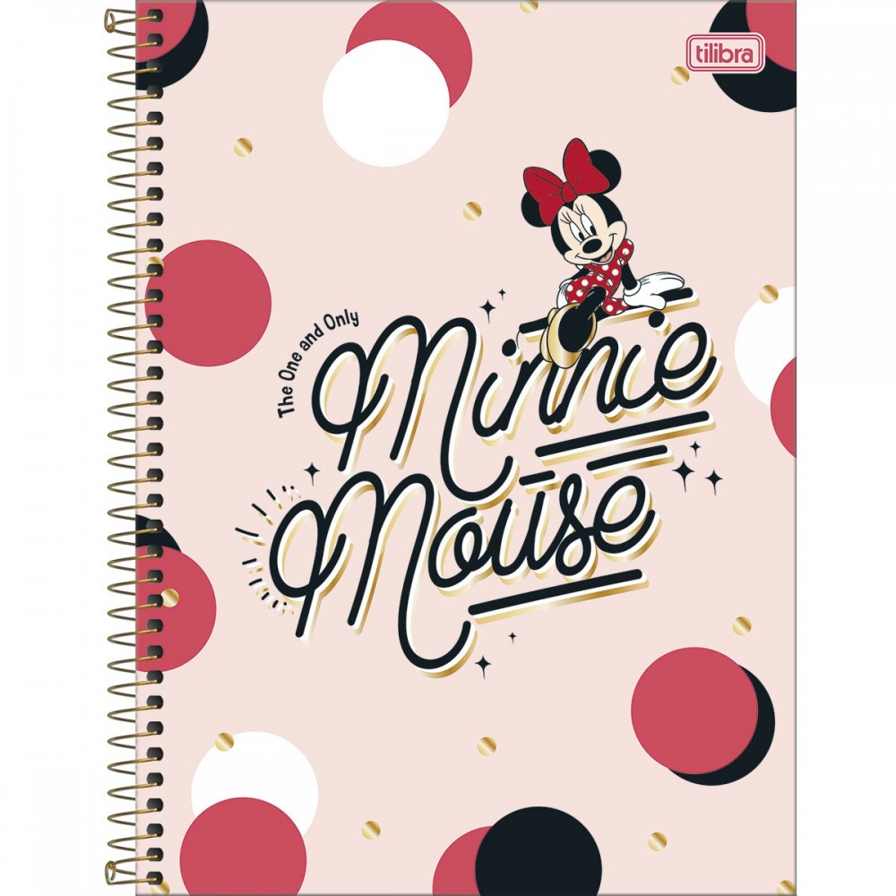 Caderno Universitário Tilibra Minnie Espiral Capa Dura 80 Folhas 1 Matéria Sortido