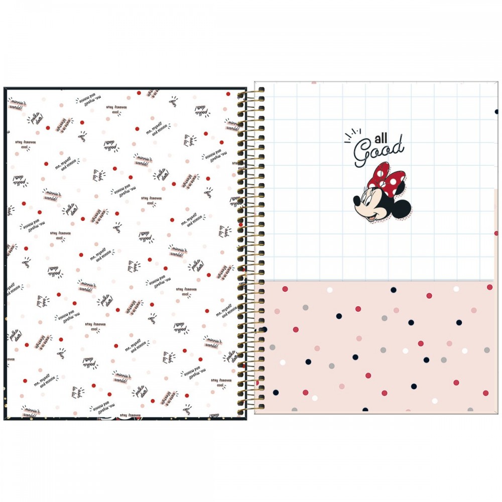 Caderno Universitário Tilibra Minnie Espiral Capa Dura 80 Folhas 1 Matéria Sortido