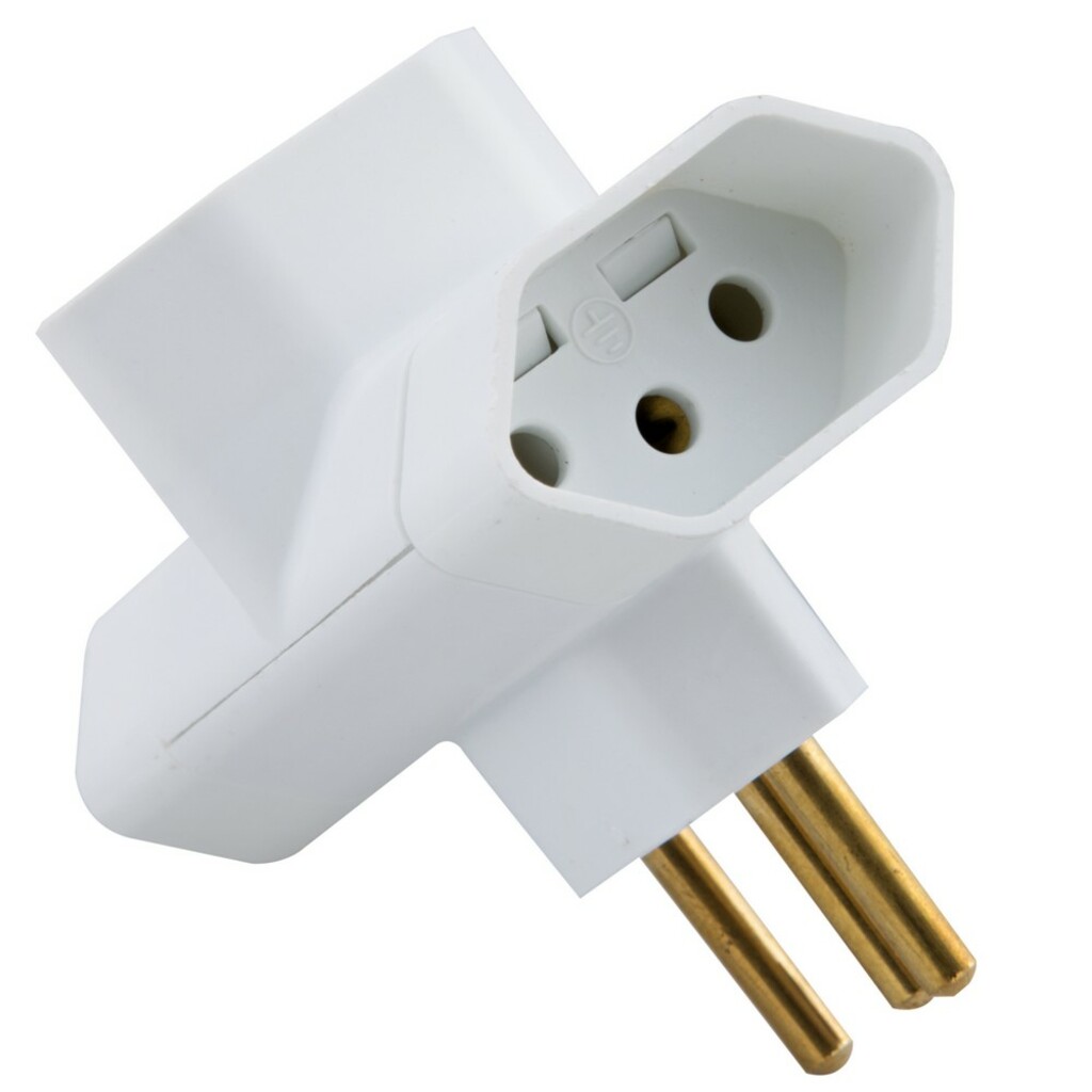 Adaptador Tomada T 3 Tomadas 3 Pinos 10A Branco Tramontina - 57400/080