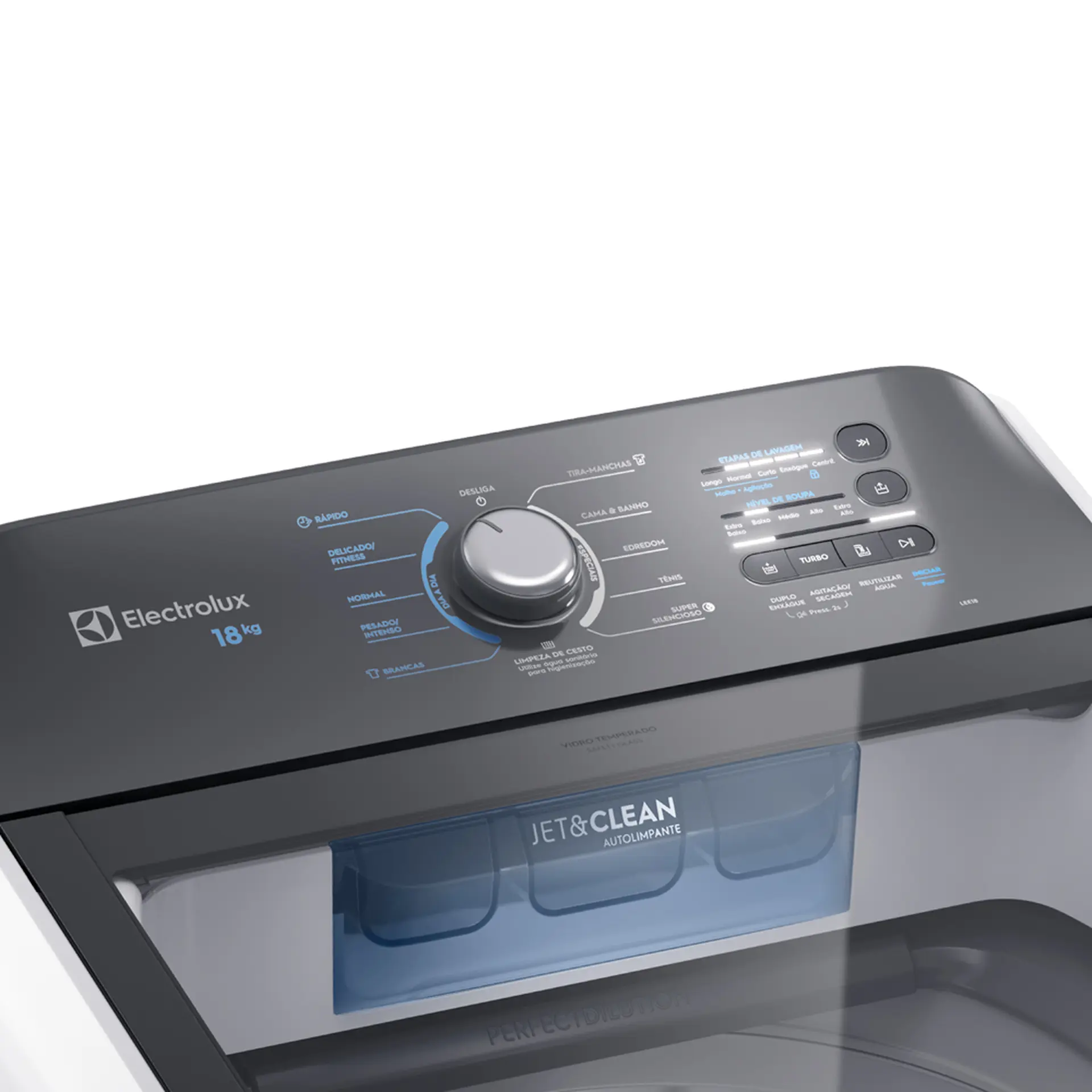 Máquina de Lavar Electrolux 18kg Automática Cesto Inox LEE18 - Branco - 220 Volts