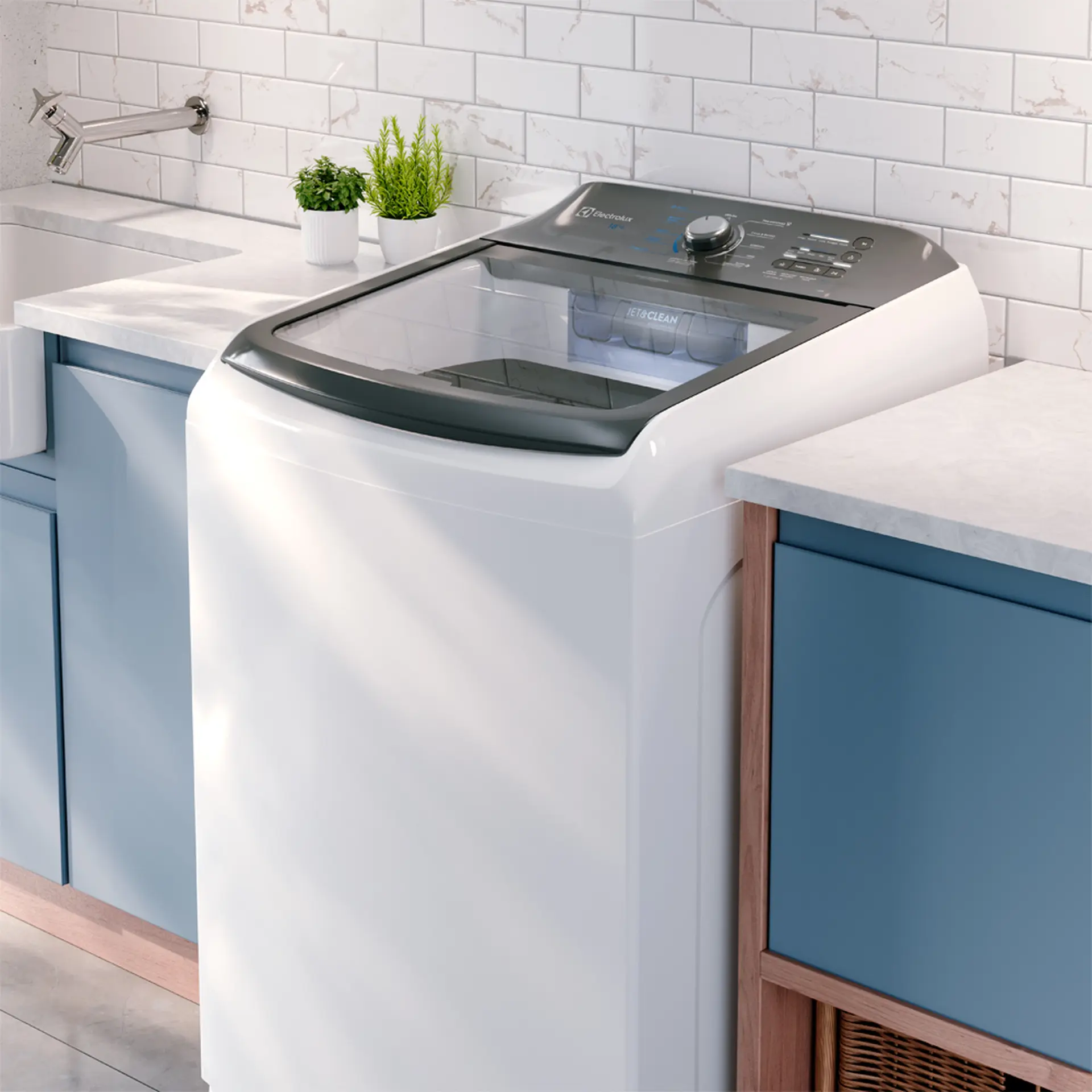 Máquina de Lavar Electrolux 18kg Automática Cesto Inox LEE18 - Branco - 220 Volts