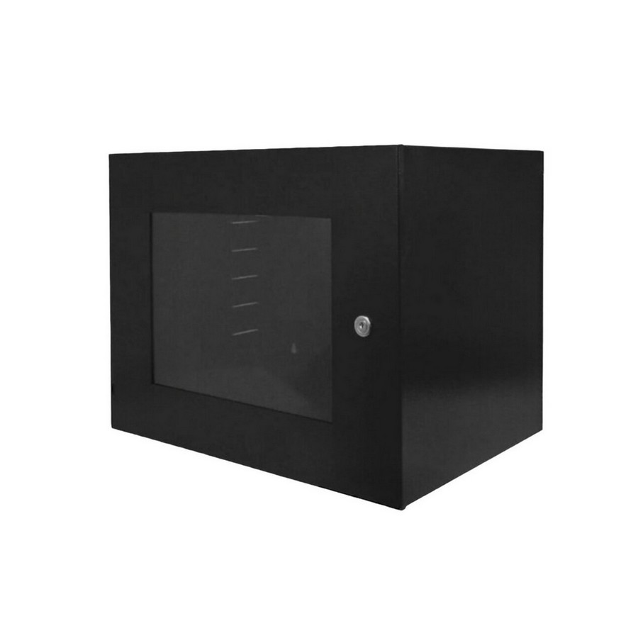 Mini Rack Parede 7U x 300mm 19 Polegadas Preto Economic Fibra Metal MRE7X300