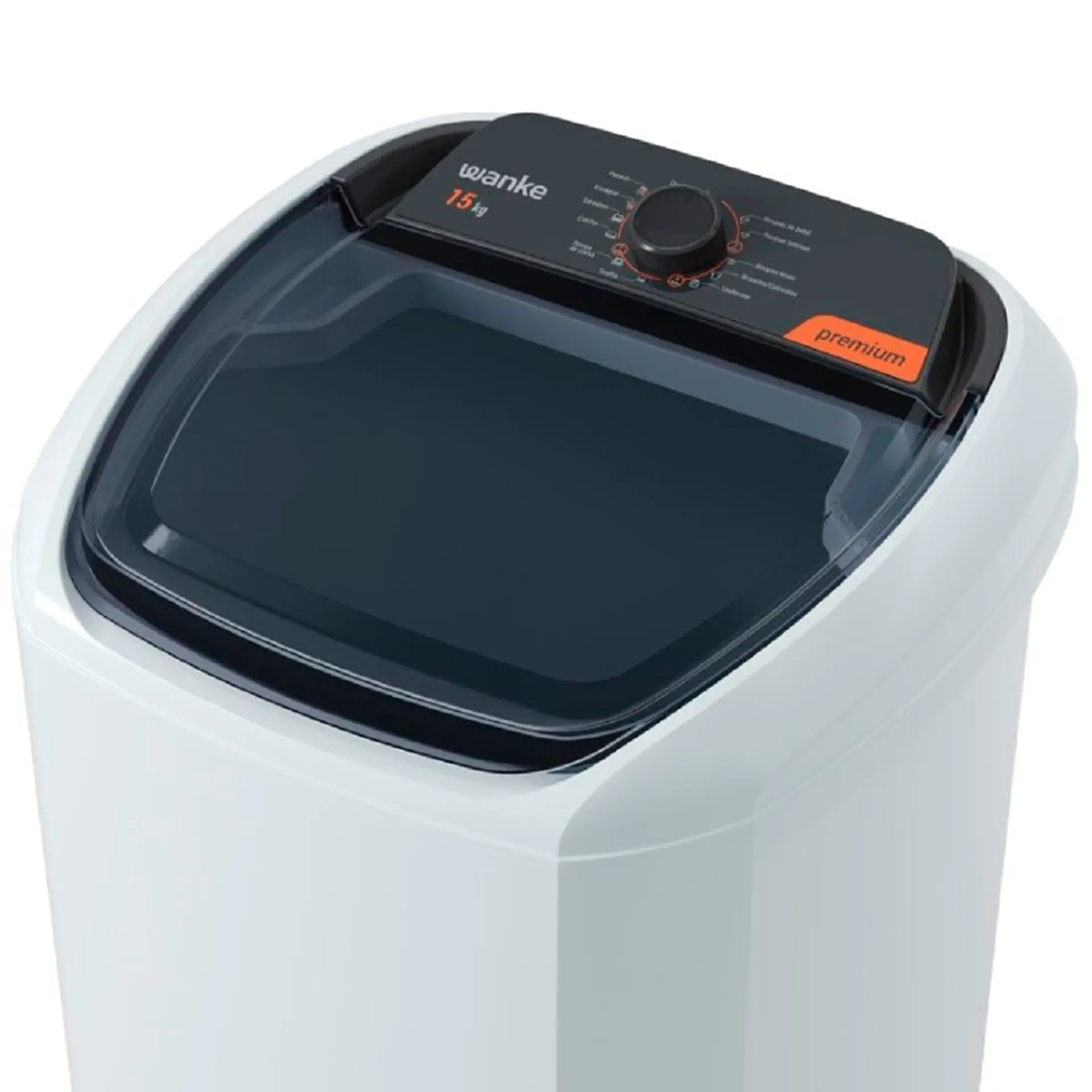 Tanquinho Wanke Premium 15kg Semiautomático 10 programas LWBE150T3 - Branco - 110 Volts