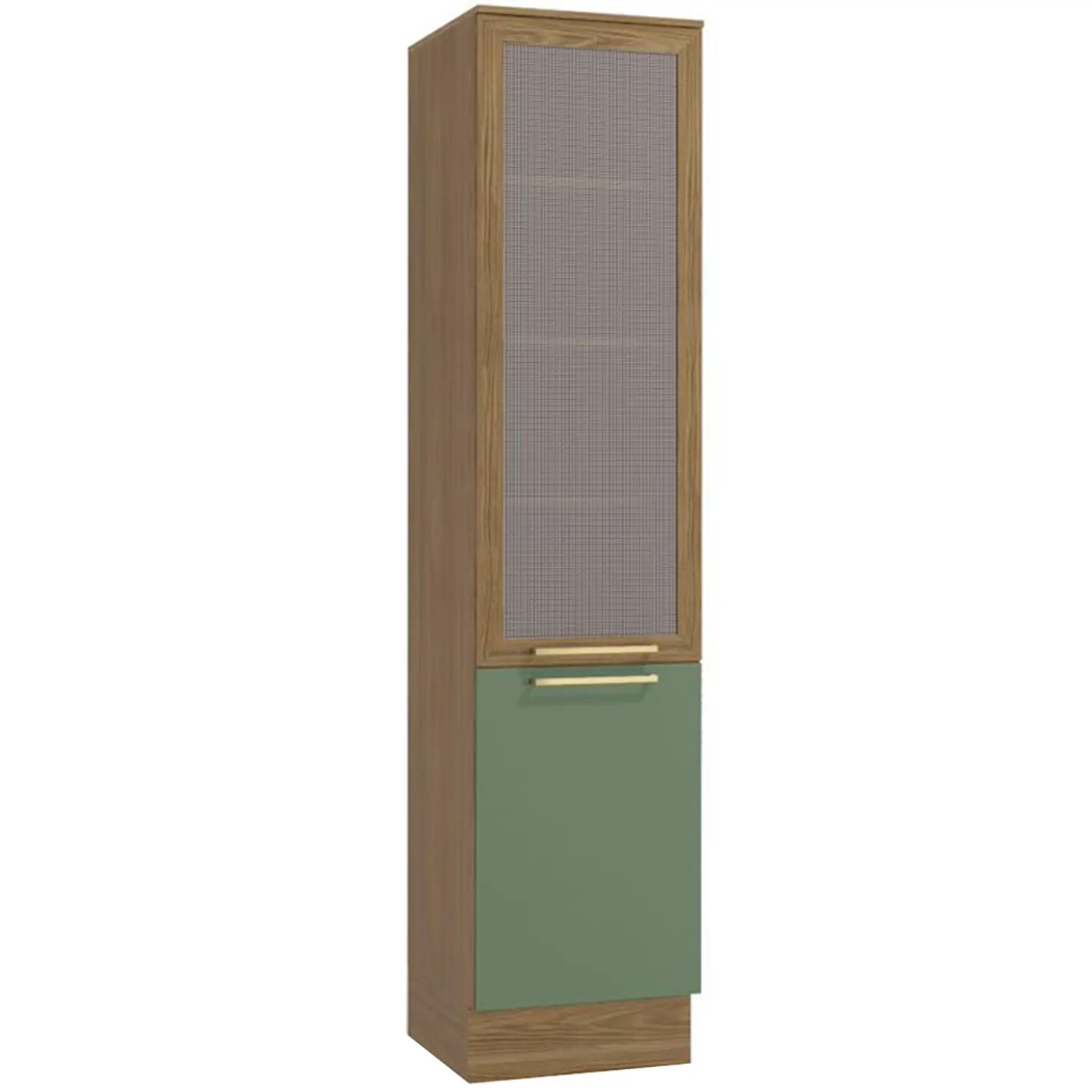 Cozinha Completa Modulada 4 Peças 10 Portas 3 Gavetas MDP Botanic Kappesberg - Nog. Fosco/Verde Oliva