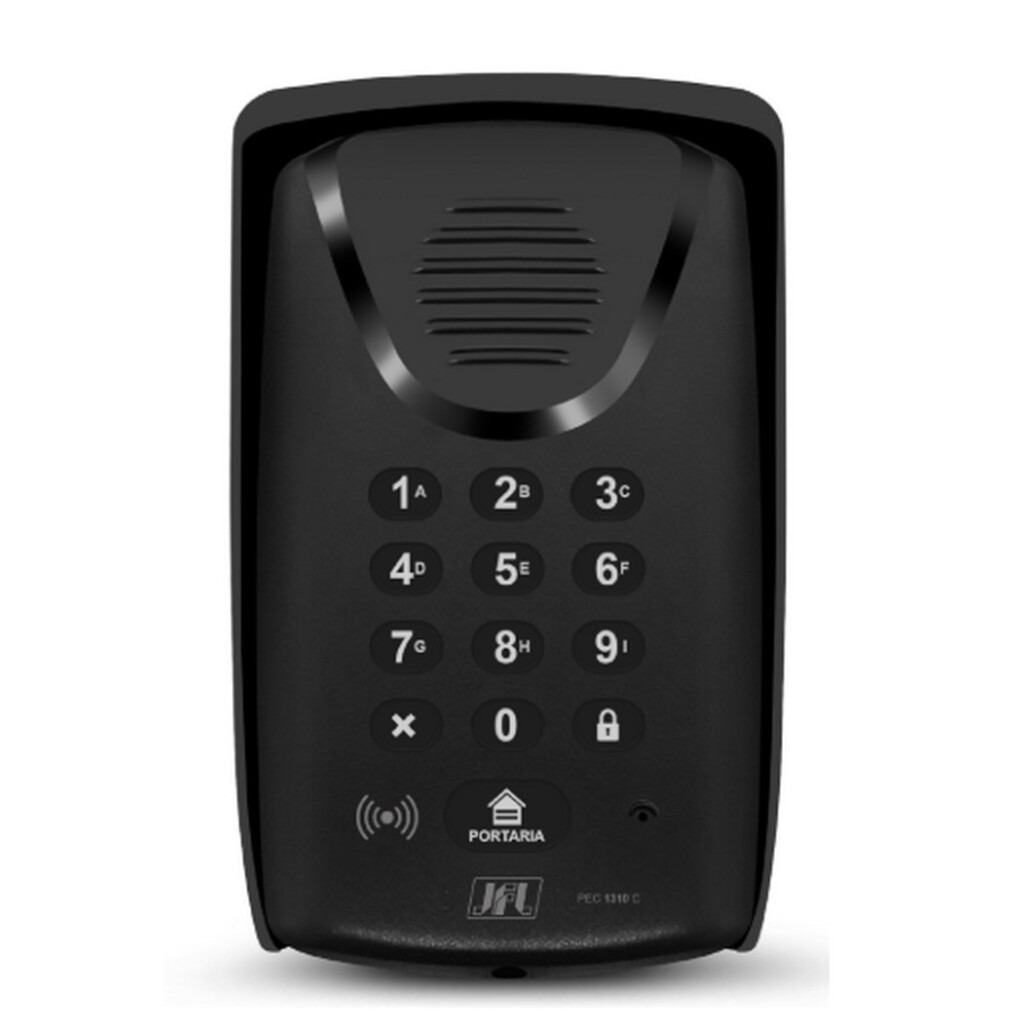 Porteiro Eletrônico para Central de Comunicação ou PABX 13 Teclas Até 4000 Usuários RFID JFL - PEC-1310 C