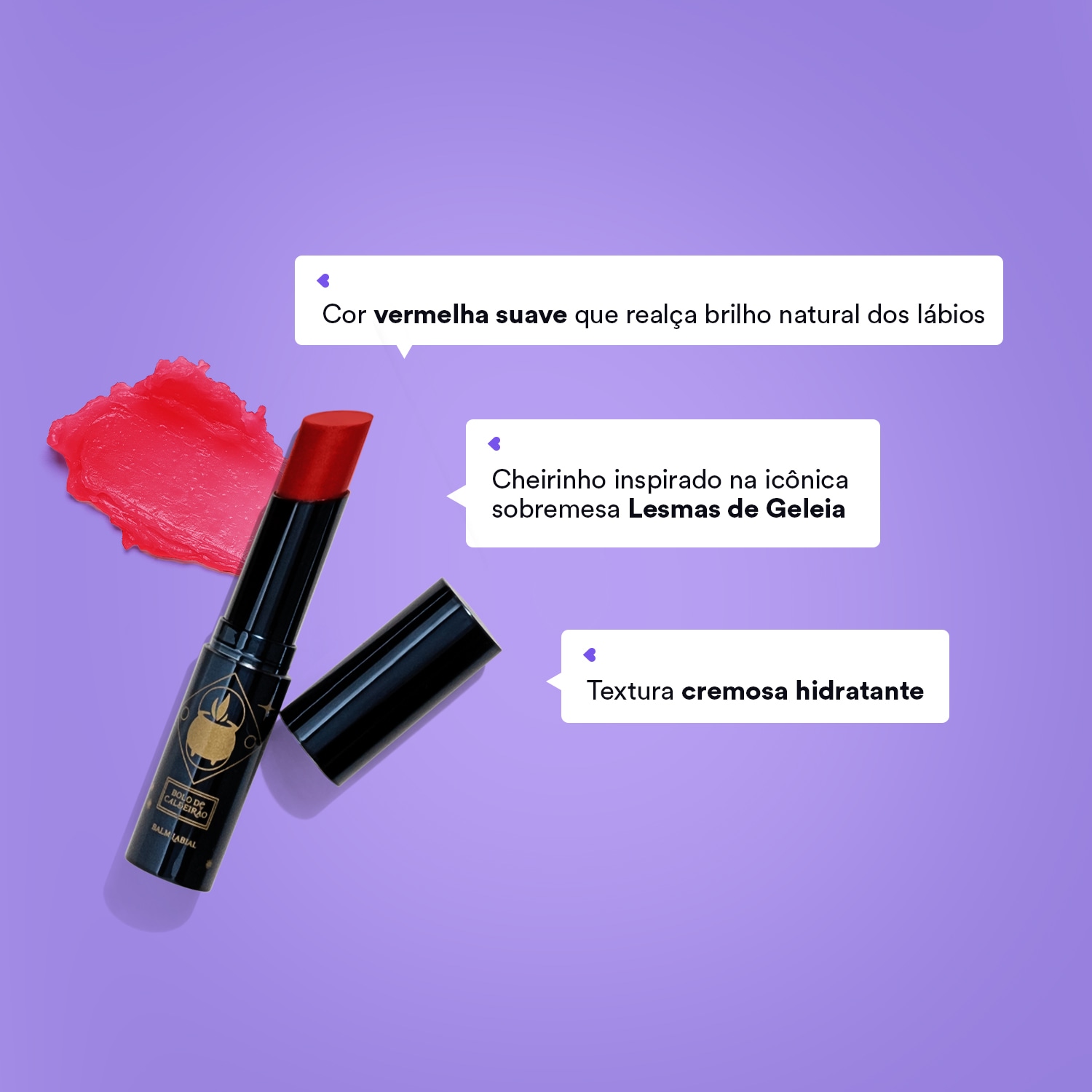 Balm Labial Vermelho Lesmas de Geleia Harry Potter Quem Disse, Berenice? 3,2g