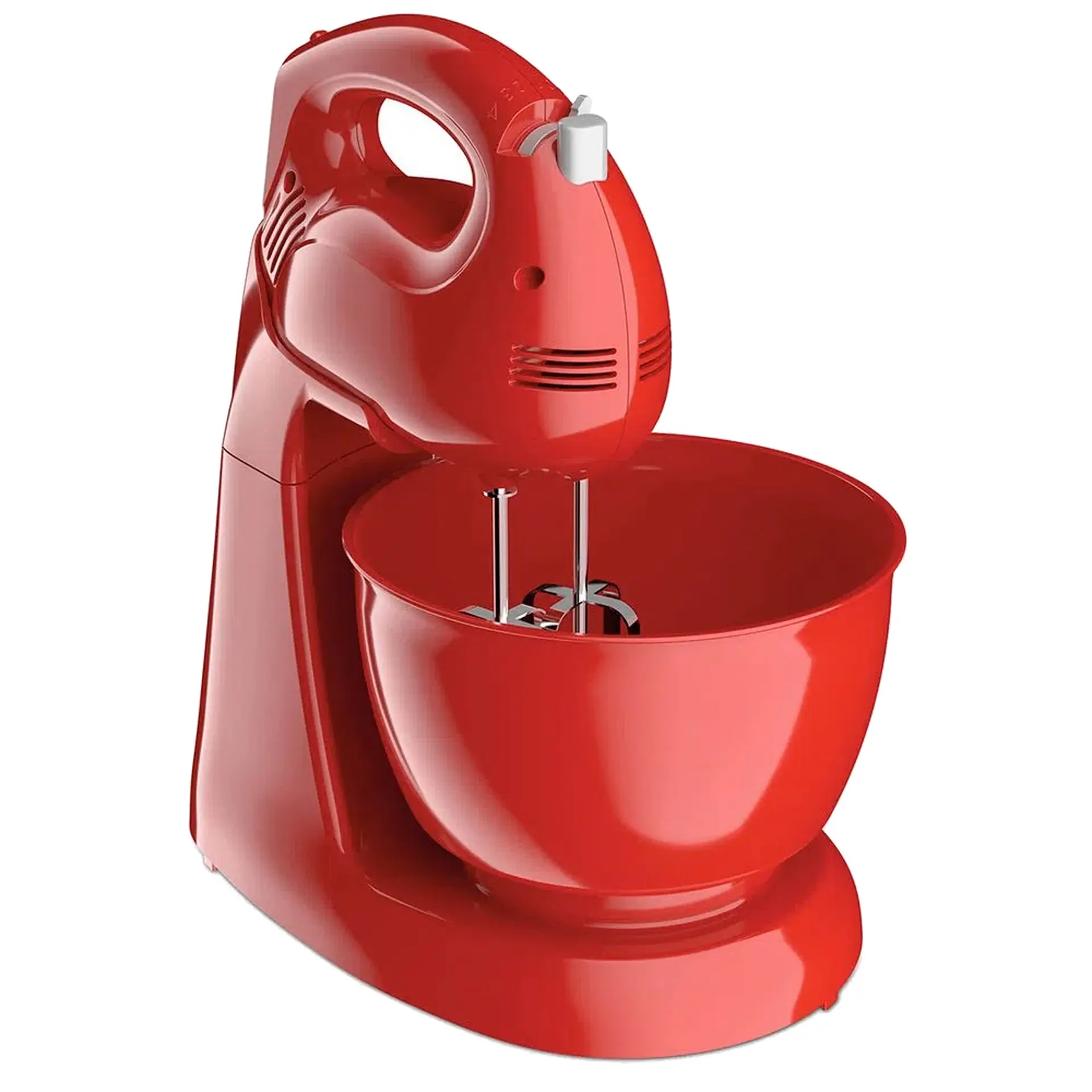 Batedeira Portátil Britânia Pérola Cristal Duo Turbo 500W 2 Tigelas - Vermelho - 110 Volts