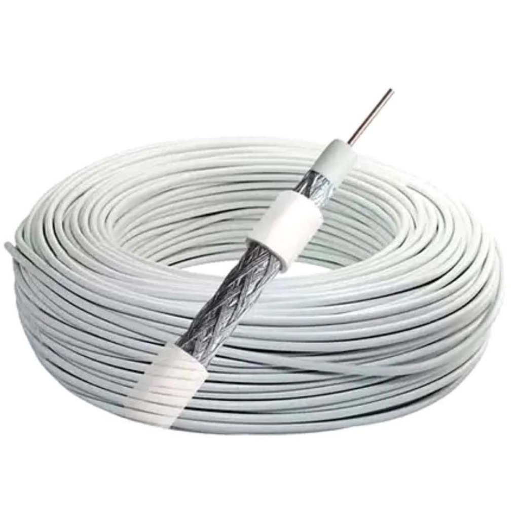 Cabo Coaxial RG 6 90% 75 OHMS Telecam Cabos - 200500401 - Caixa com 100 Metros