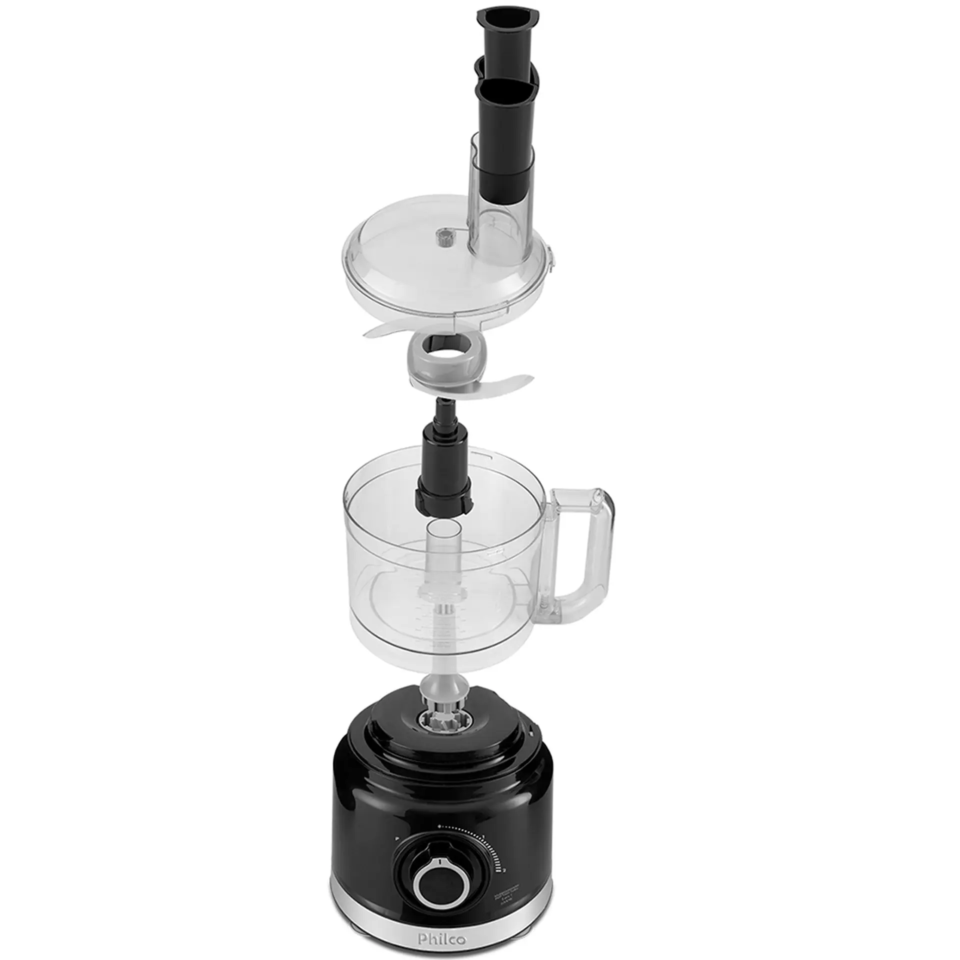 Multiprocessador Philco 5 em 1 Turbo PMP1500P 2 Velocidades 1000W - Preto - 220 Volts