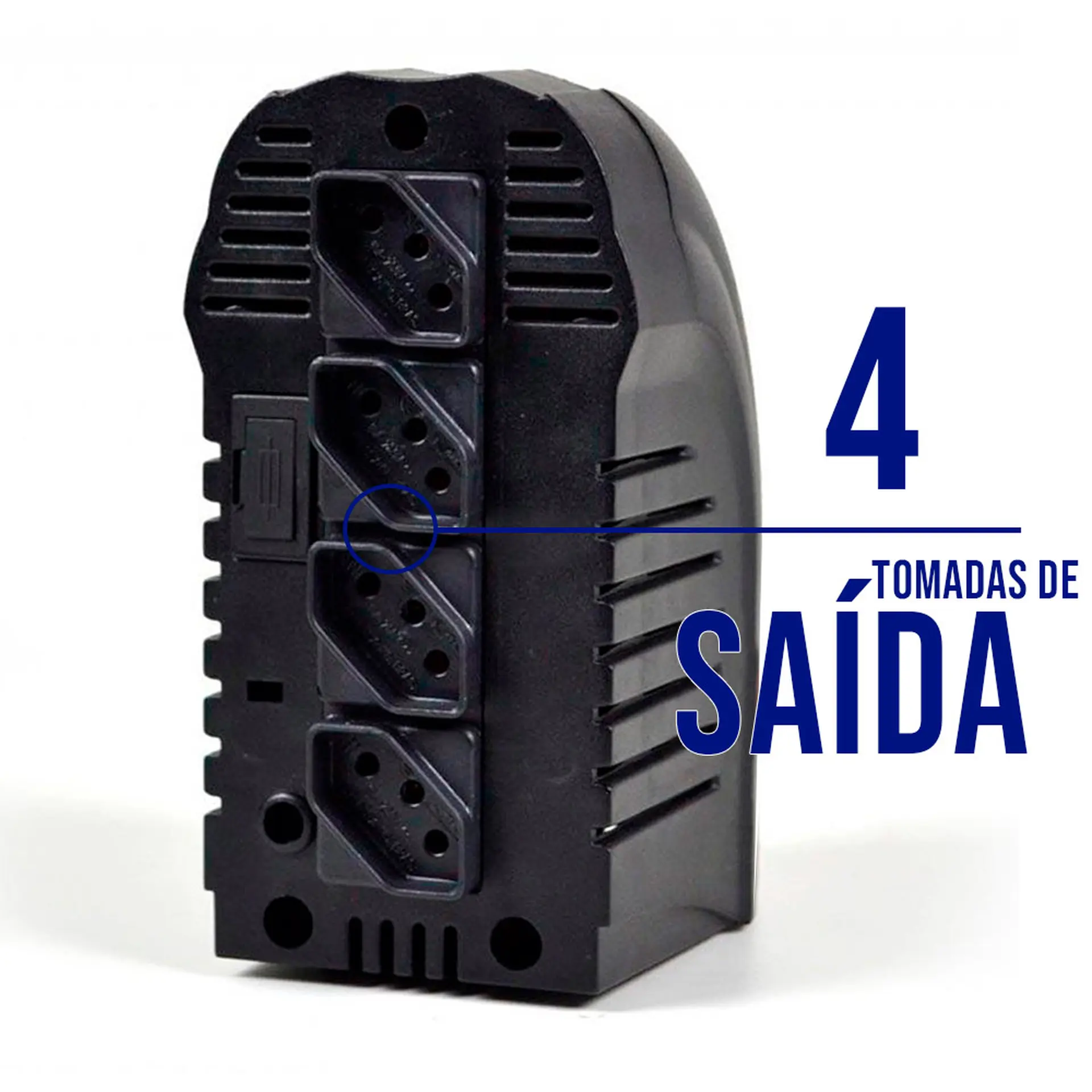 Estabilizador TS Shara PowerEst 500VA 4 Tomadas 9114 - Preto - 110 Volts