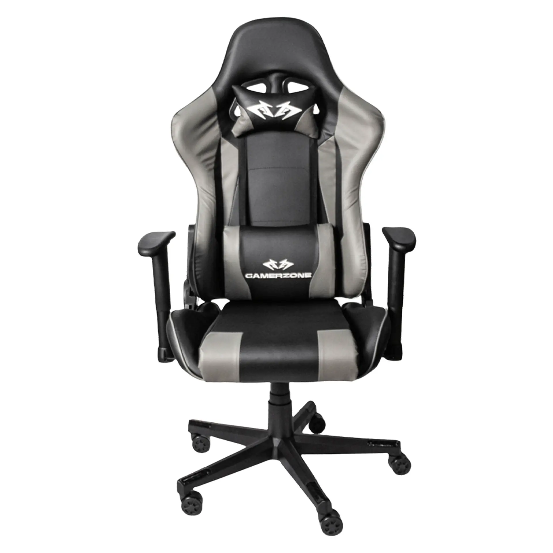 Cadeira Gamer Xtreme Plus Gamer Zone Giratória com Encosto Reclinável - Preto/Cinza
