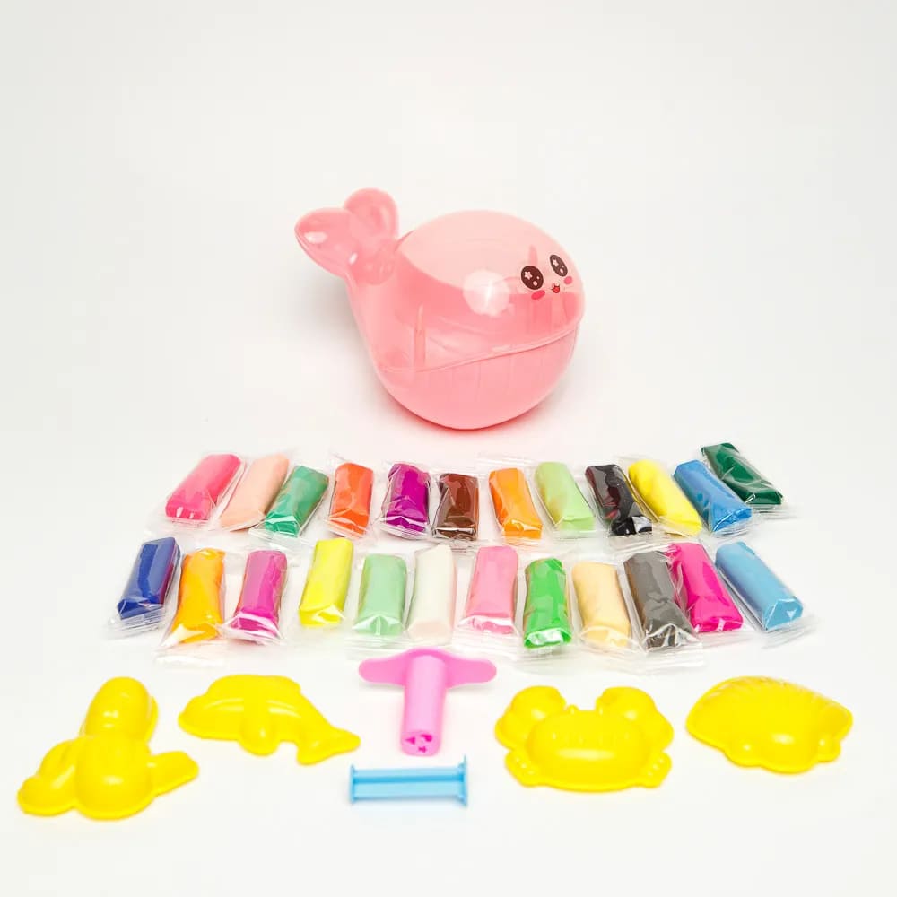 Kit Leo e Leo Massa de Modelar Mar 24 Cores com 5 Molde